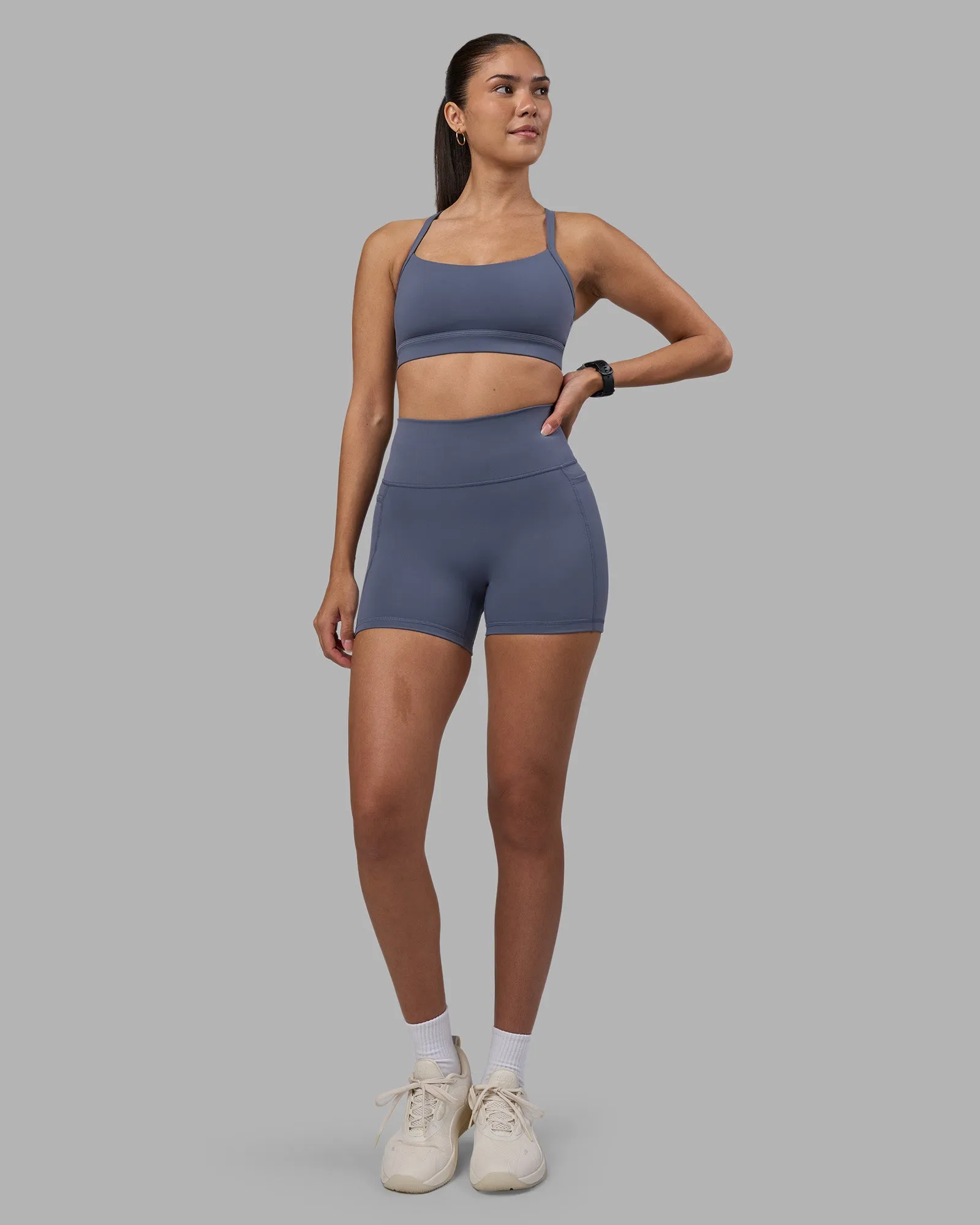 Fusion Ultra High-Rise 4" Short Pockets - Night Shadow sold by LSKD