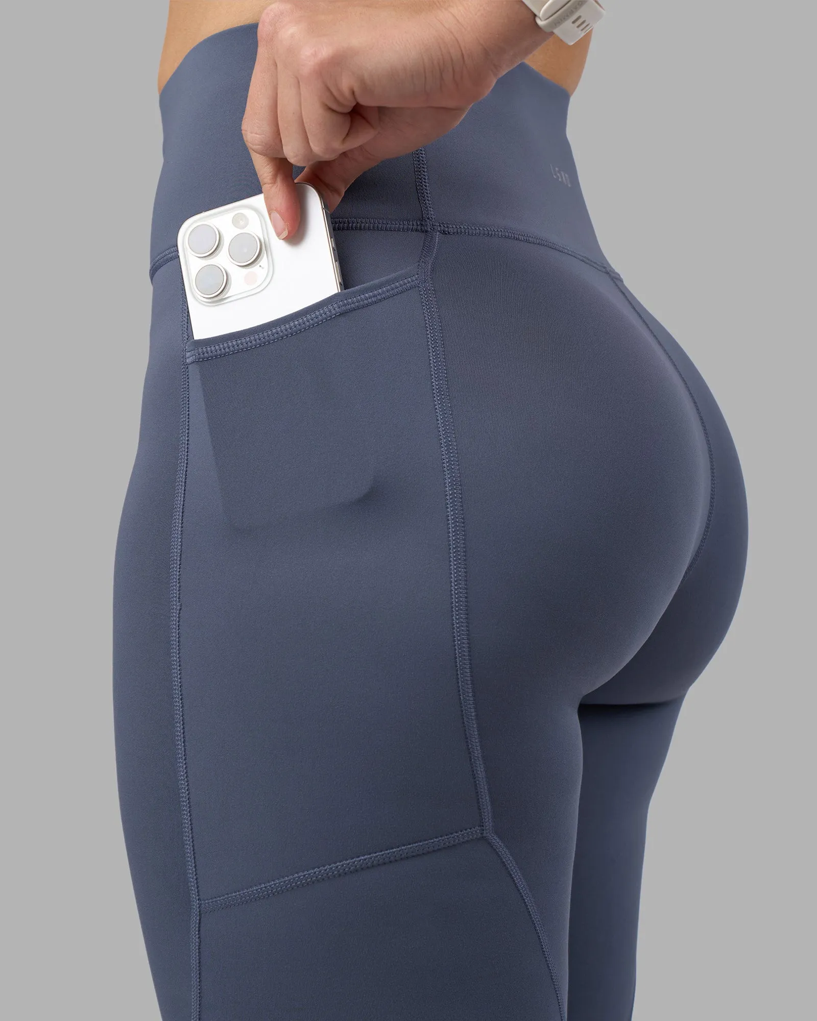 Rep Ultra High-Rise Full Length Legging Pockets - Night Shadow-White sold by LSKD product image thumbnail 3