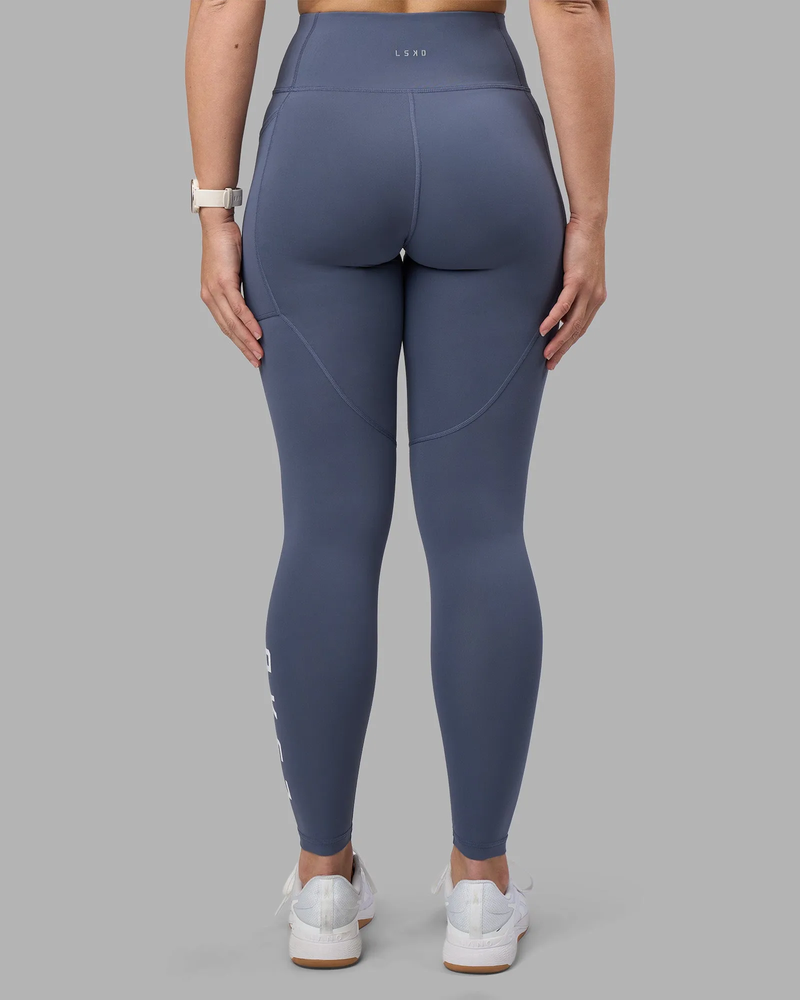 Rep Ultra High-Rise Full Length Legging Pockets - Night Shadow-White sold by LSKD product image thumbnail 4