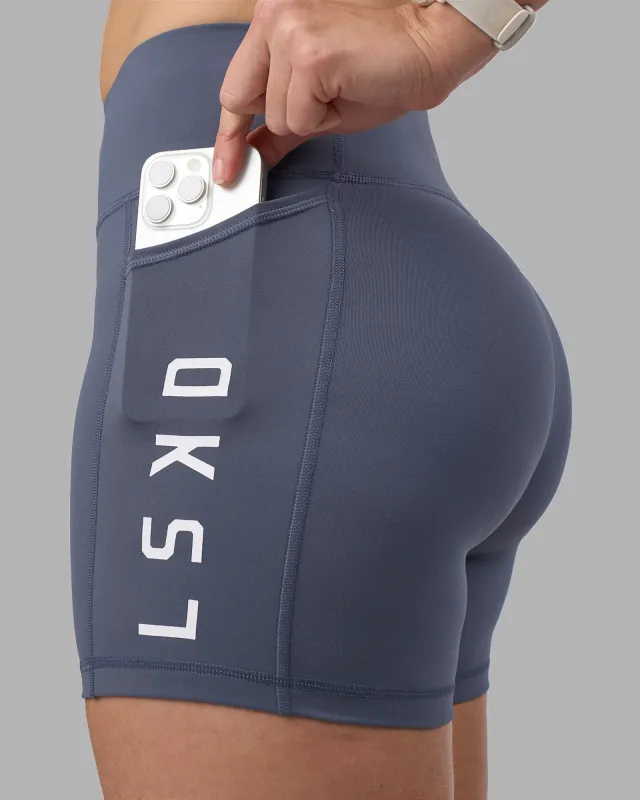 Rep Ultra High-Rise 4" Short Pockets - Night Shadow-White sold by LSKD