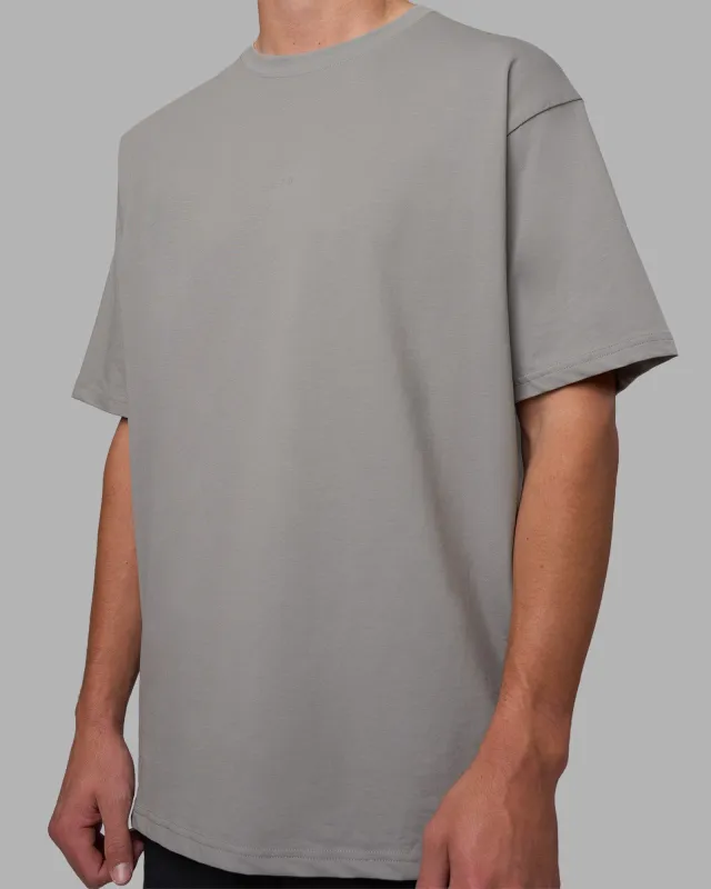 Base FLXCotton Tee Oversized - Circular Grey sold by LSKD