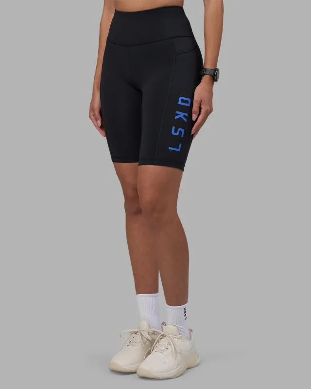 Rep Ultra High-Rise 9" Short Pockets - Black-Power Cobalt sold by LSKD