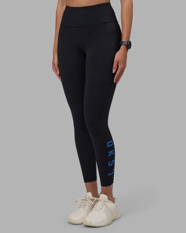 Rep Ultra High-Rise 7/8 Legging Pockets - Black-Power Cobalt sold by LSKD