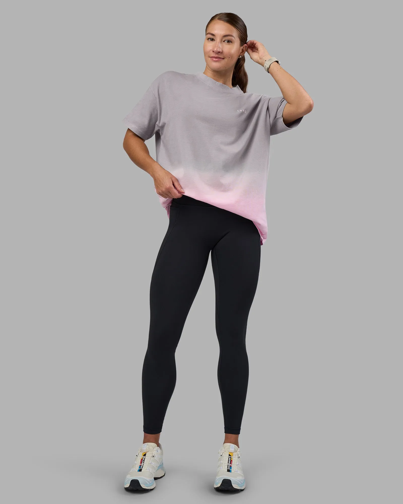 Faded Heavyweight Oversized Tee - Circular Grey-Marshmallow sold by LSKD product image thumbnail 5