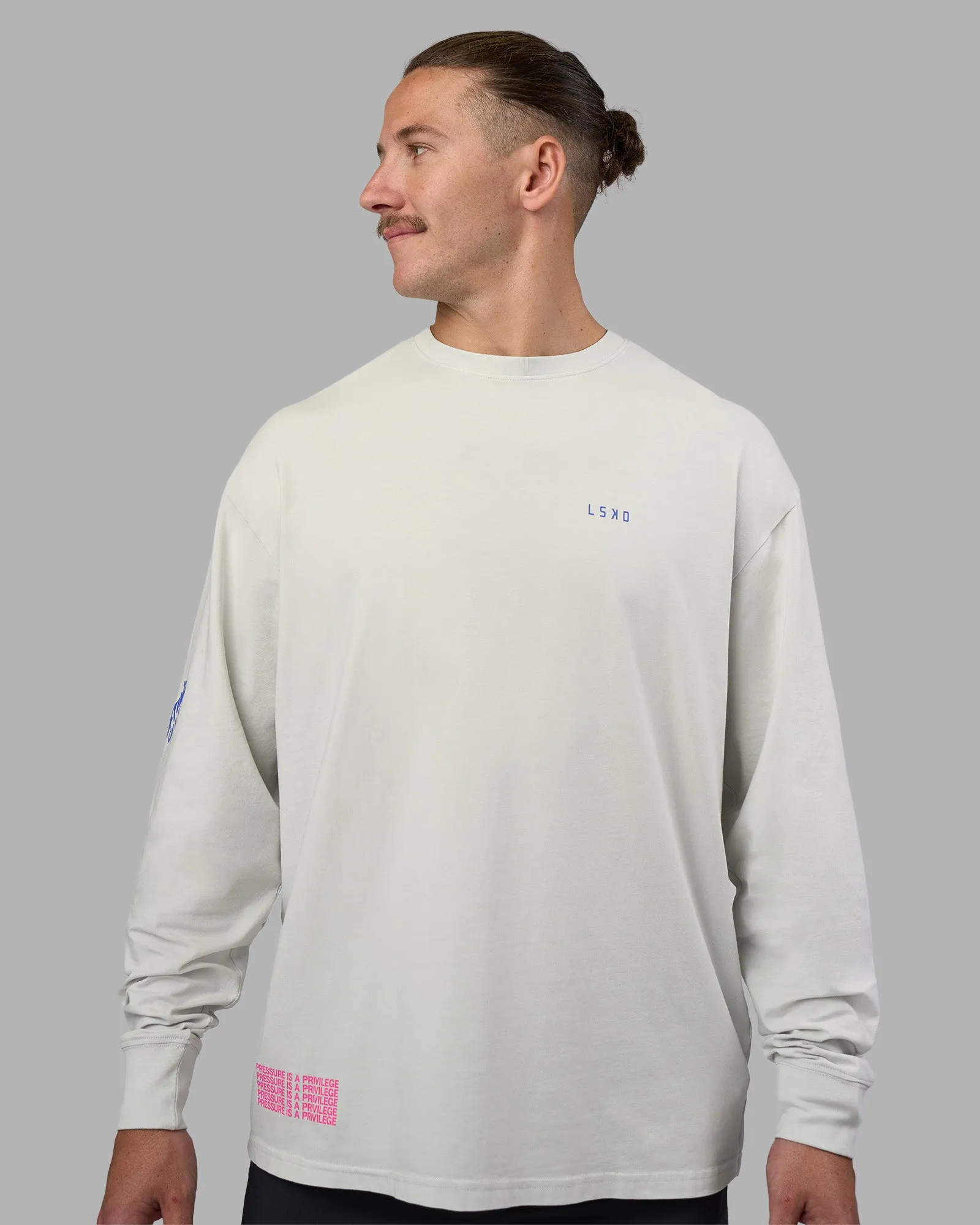 Cali FLXCotton Oversized Long Sleeve Tee - Digital Mist Washed sold by LSKD product image thumbnail 4