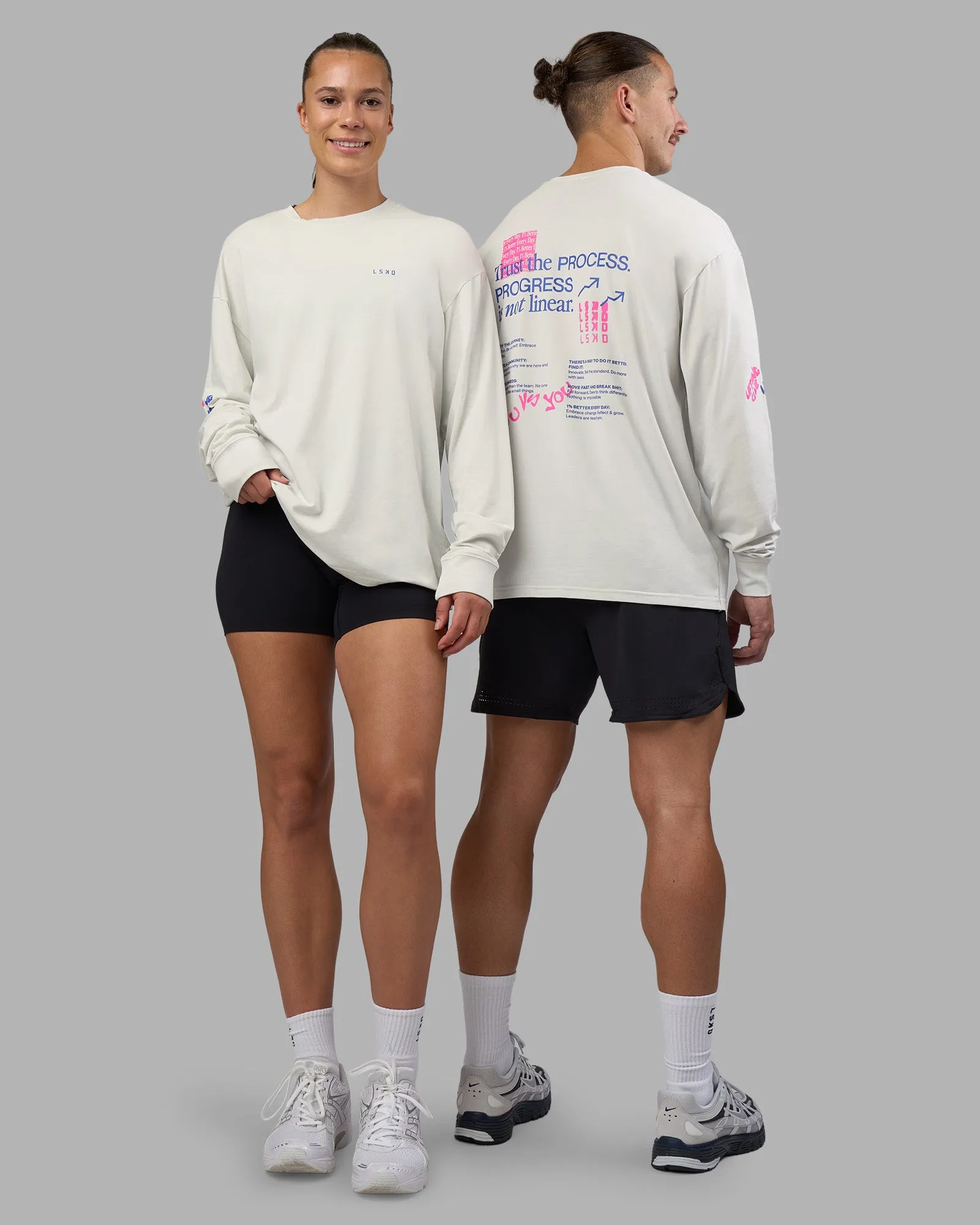 Cali FLXCotton Oversized Long Sleeve Tee - Digital Mist Washed sold by LSKD