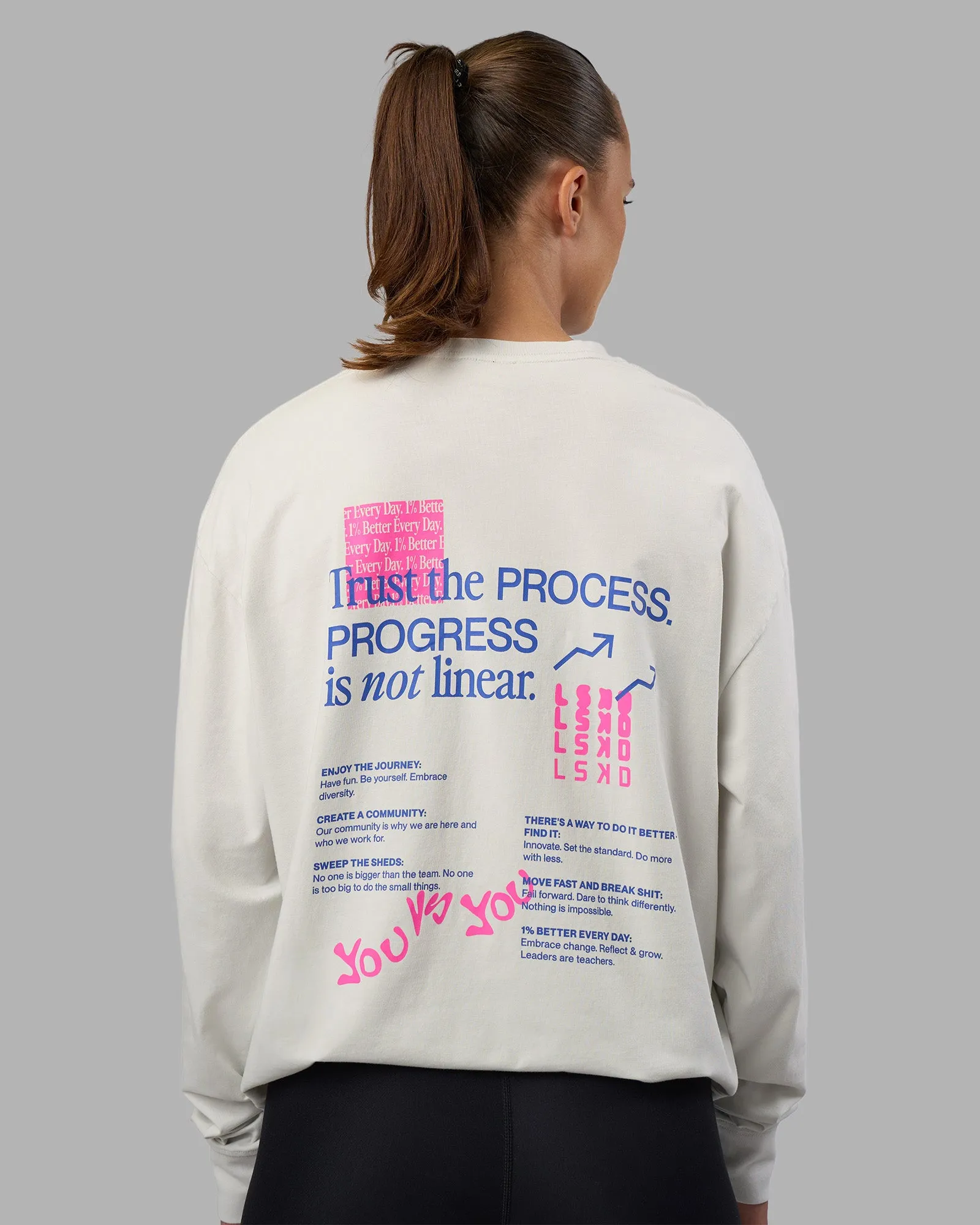 Cali FLXCotton Oversized Long Sleeve Tee - Digital Mist Washed sold by LSKD product image thumbnail 2