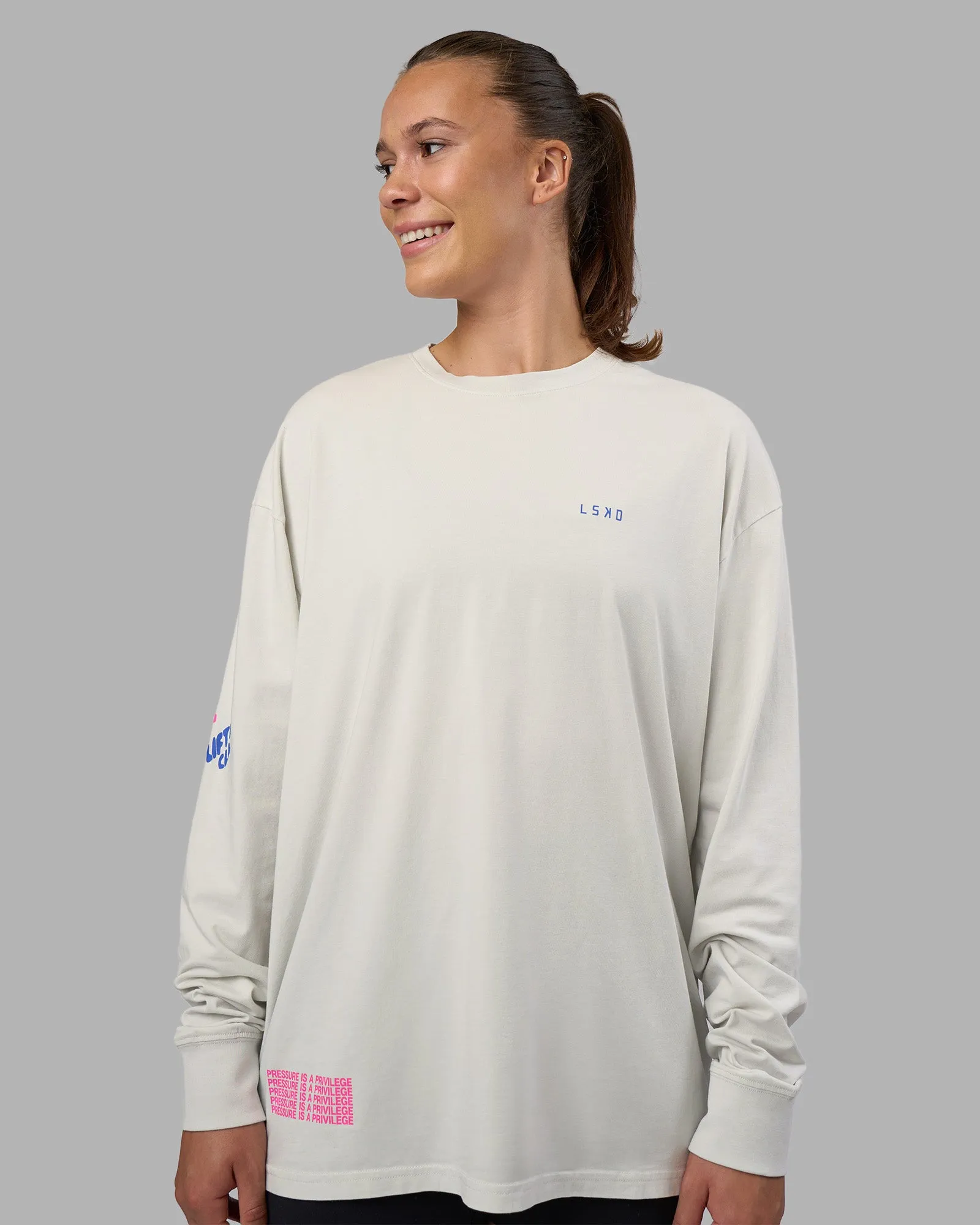 Cali FLXCotton Oversized Long Sleeve Tee - Digital Mist Washed sold by LSKD product image thumbnail 3