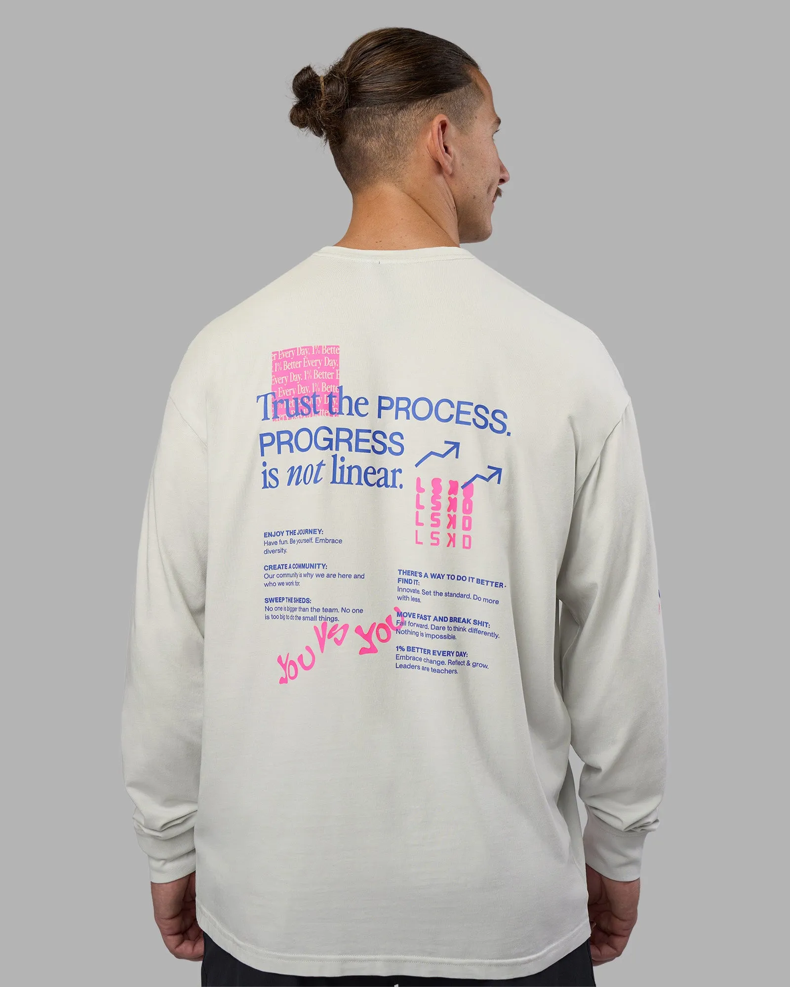 Cali FLXCotton Oversized Long Sleeve Tee - Digital Mist Washed sold by LSKD product image thumbnail 5