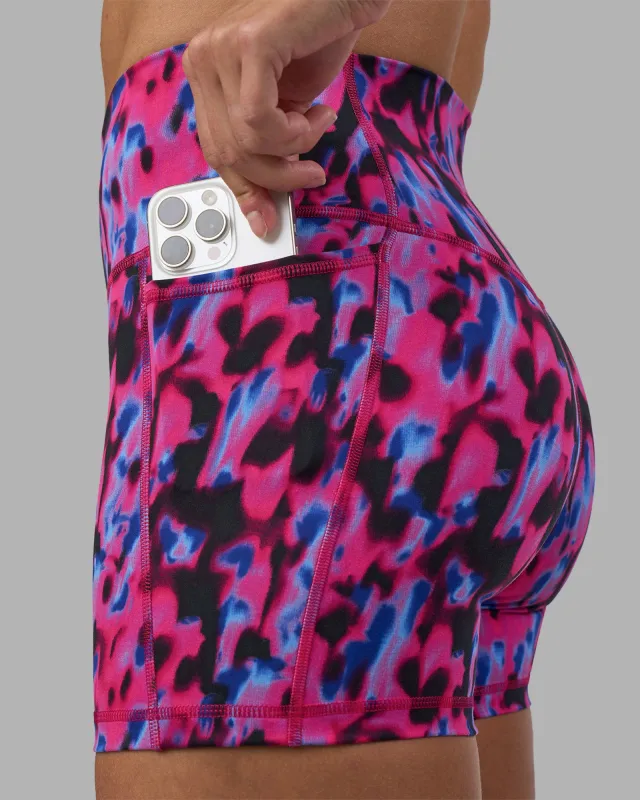 Fusion High-Rise 4" Short Pockets - Pink Luminous sold by LSKD