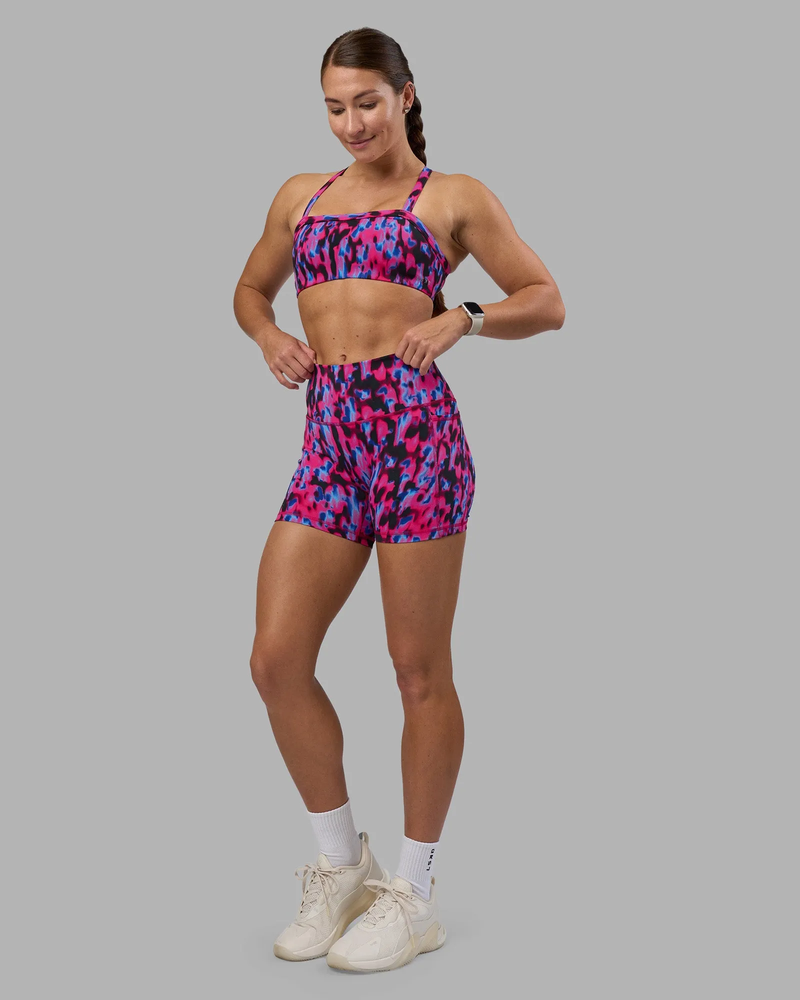 Fusion High-Rise 4" Short Pockets - Pink Luminous sold by LSKD product image thumbnail 2