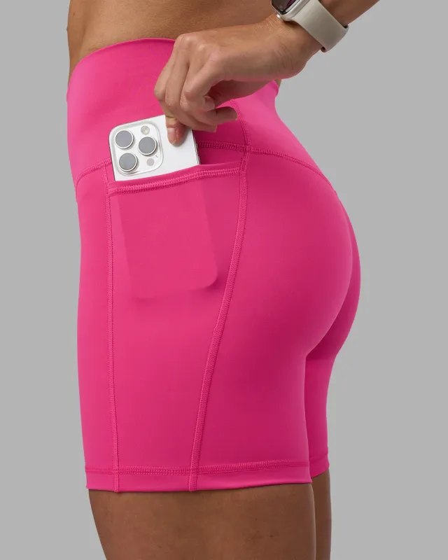 Fusion High-Rise 6" Short Pockets - Ultra Pink sold by LSKD