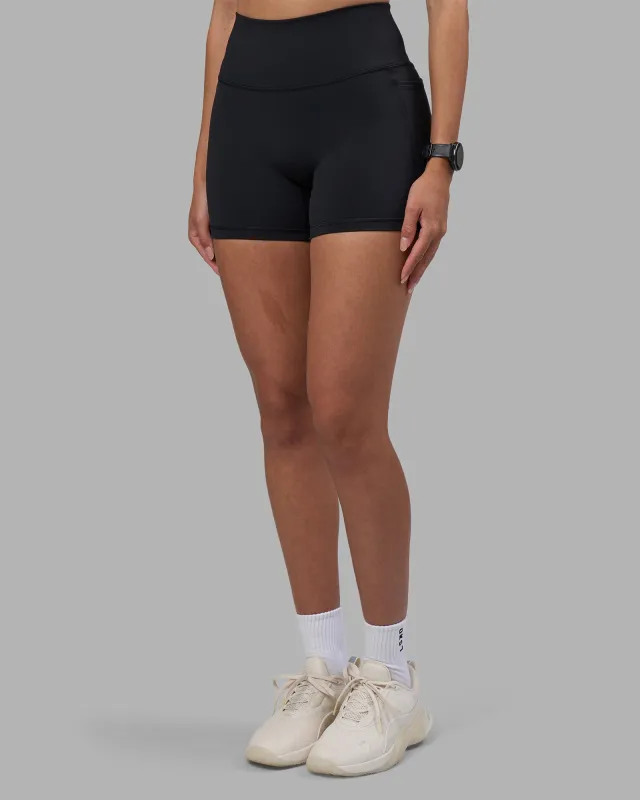 Fusion High-Rise 4" Short Pockets - Black sold by LSKD