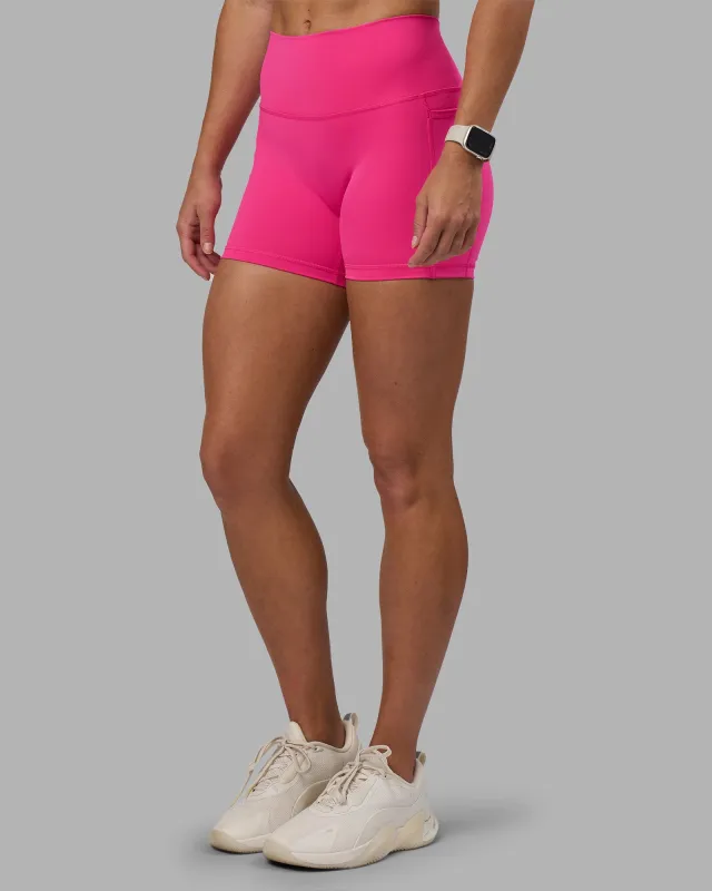 Fusion High-Rise 4" Short Pockets - Ultra Pink sold by LSKD