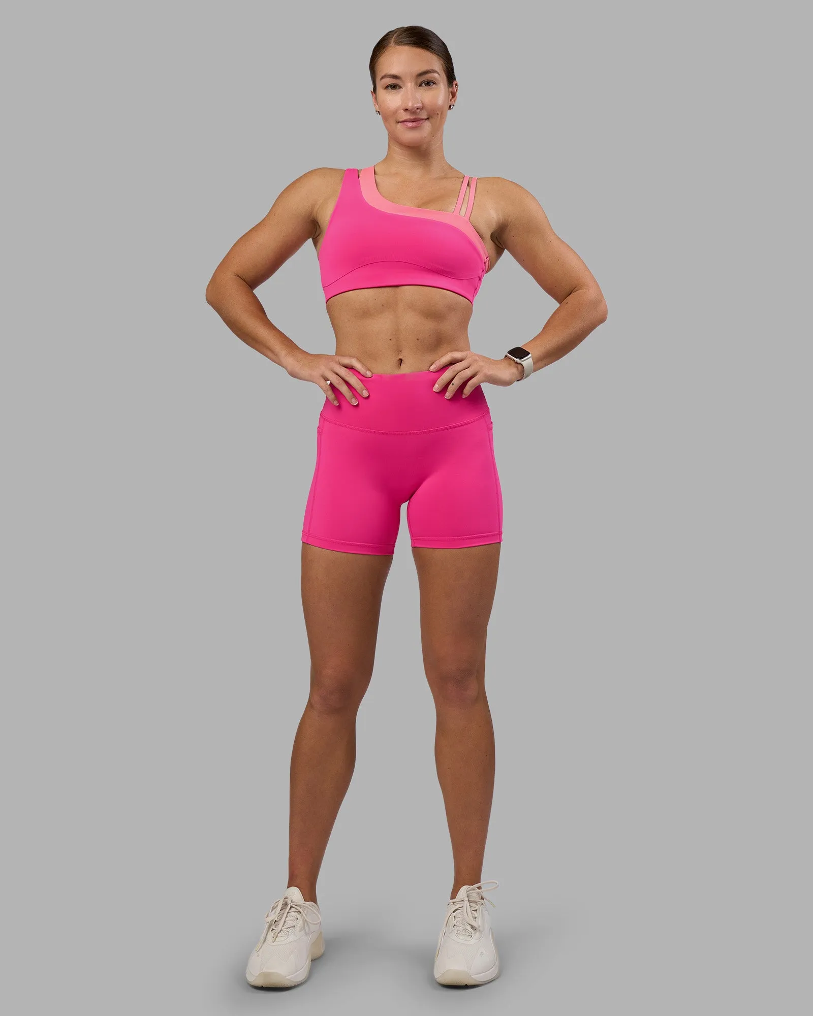 Fusion High-Rise 4" Short Pockets - Ultra Pink sold by LSKD product image thumbnail 2