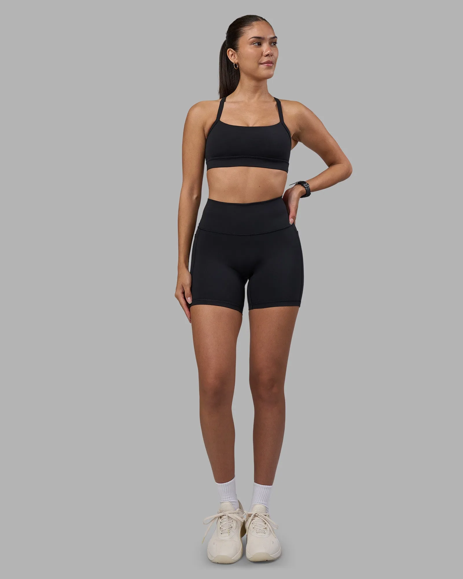 Fusion High-Rise 6" Short Pockets - Black sold by LSKD product image thumbnail 5