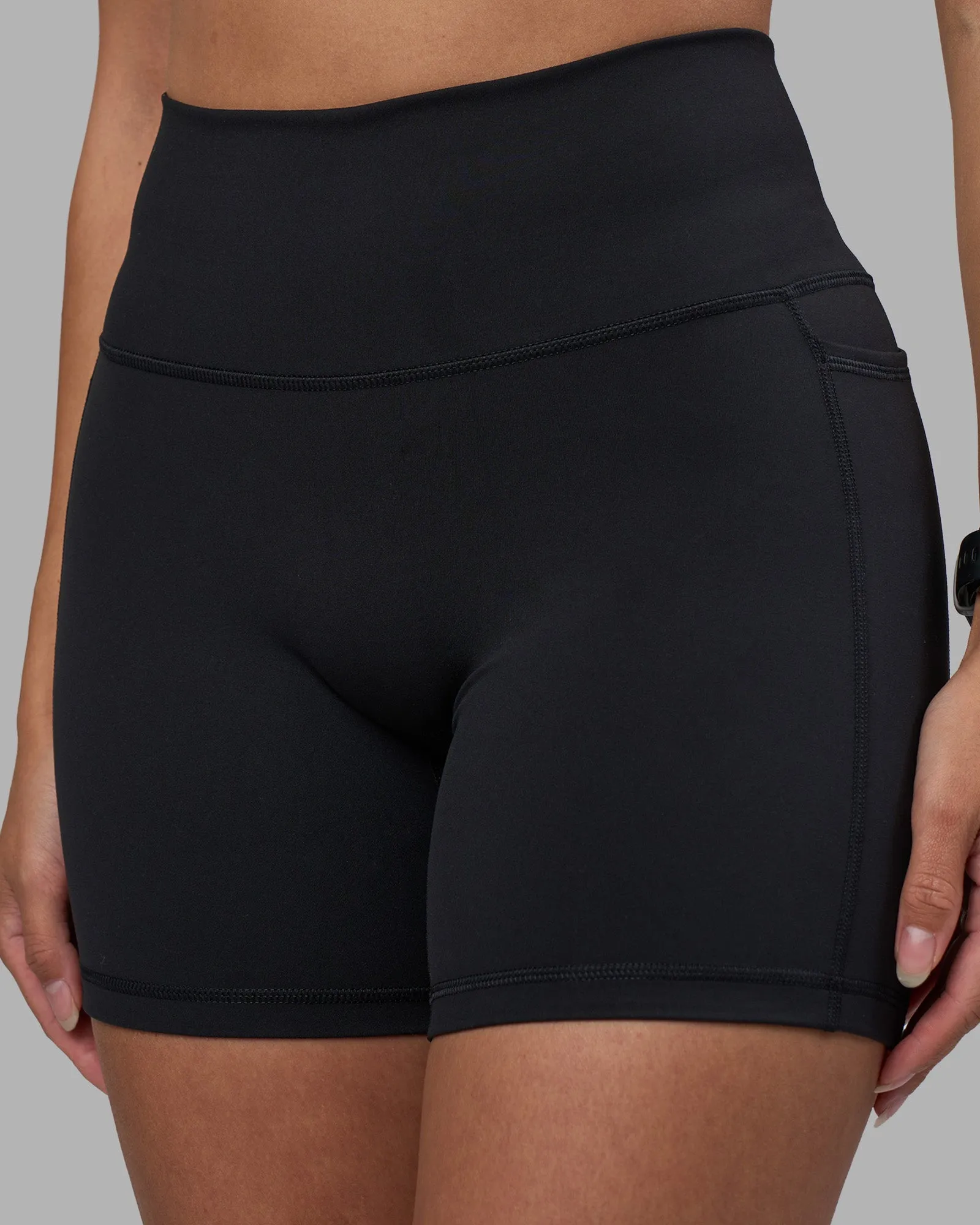 Fusion High-Rise 6" Short Pockets - Black sold by LSKD