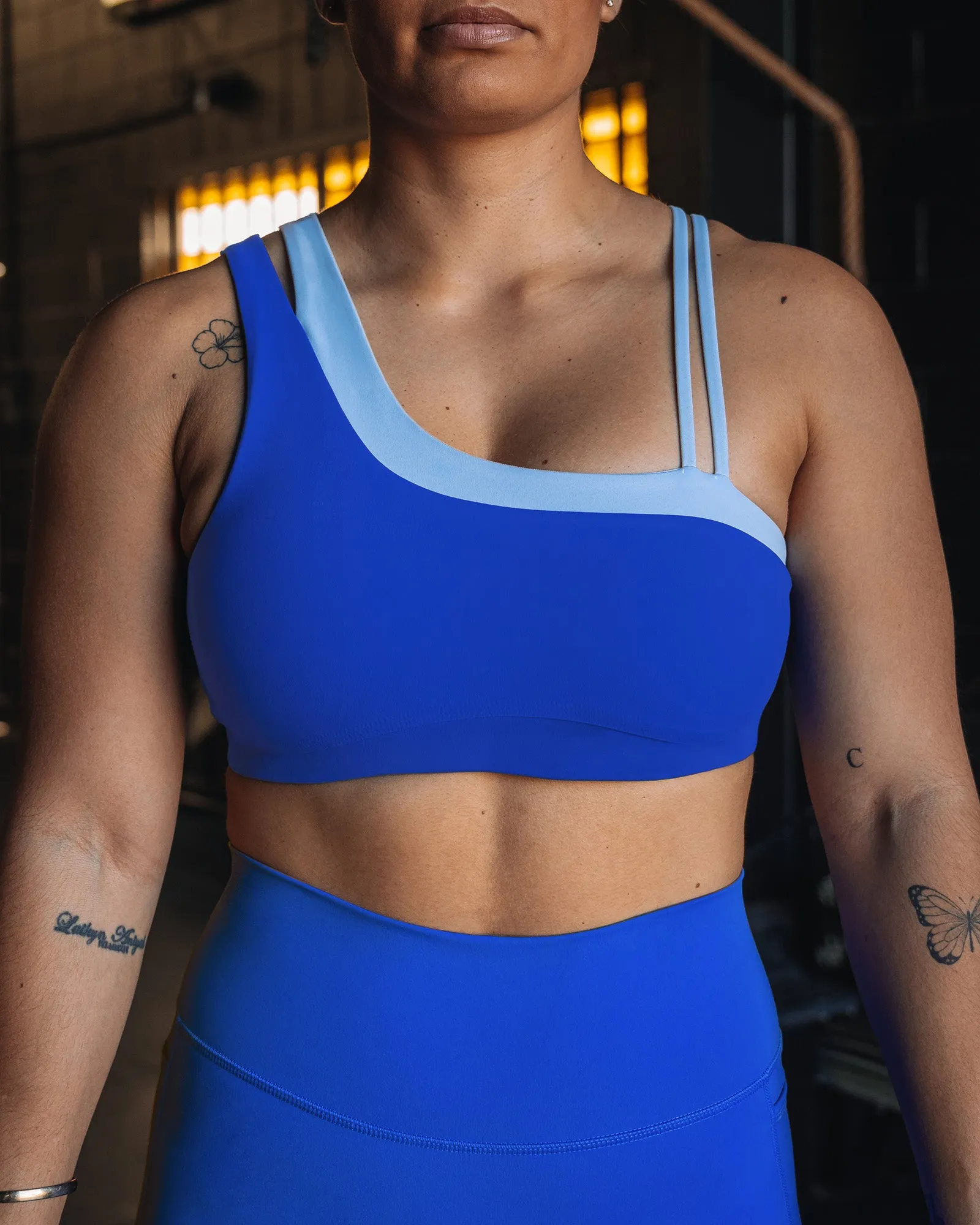 Thrive Asymmetric Sports Bra - Power Cobalt-Open Air sold by LSKD product image thumbnail 5