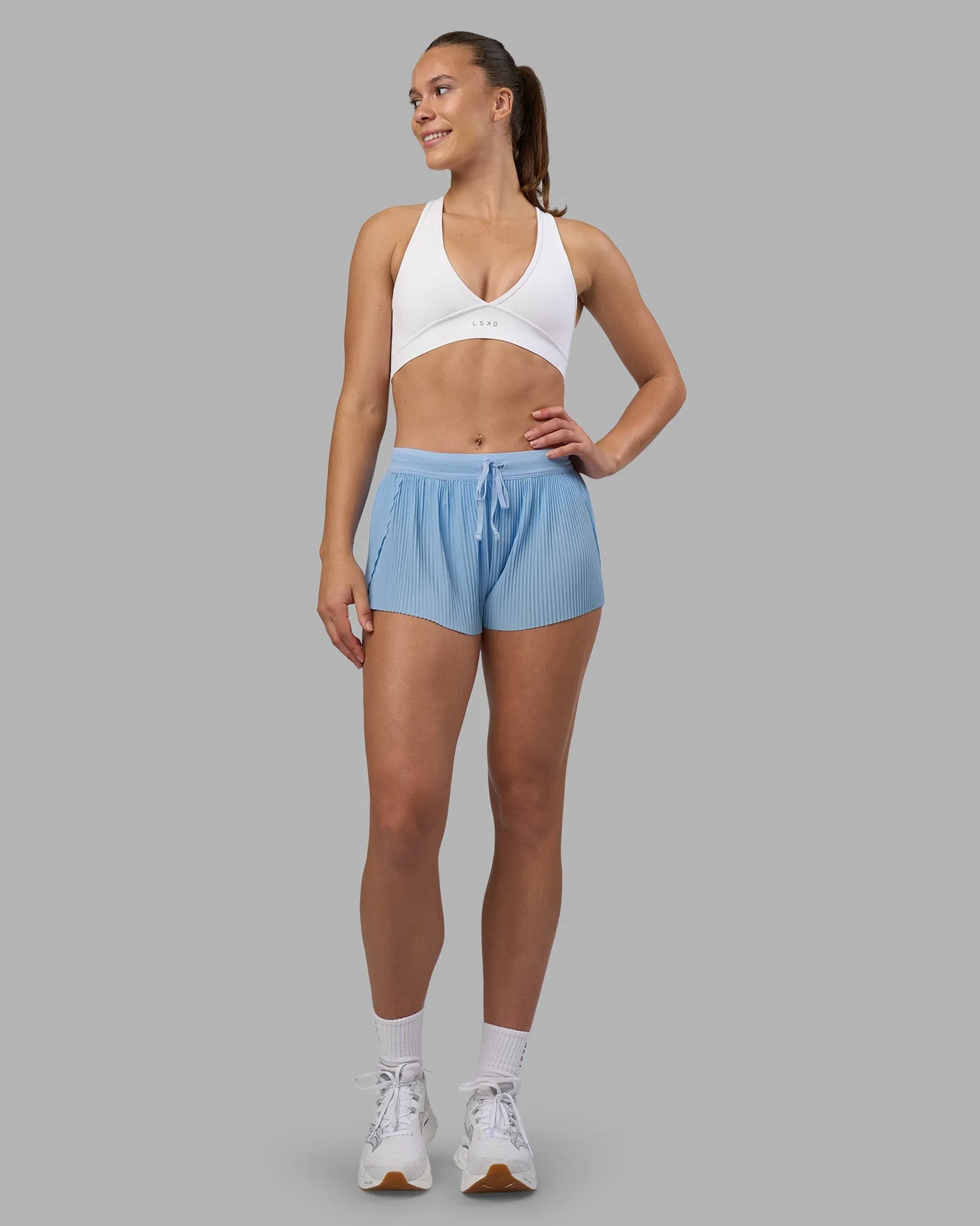 Accelerate 3" Pleated Mid-Rise Running Short - Open Air sold by LSKD