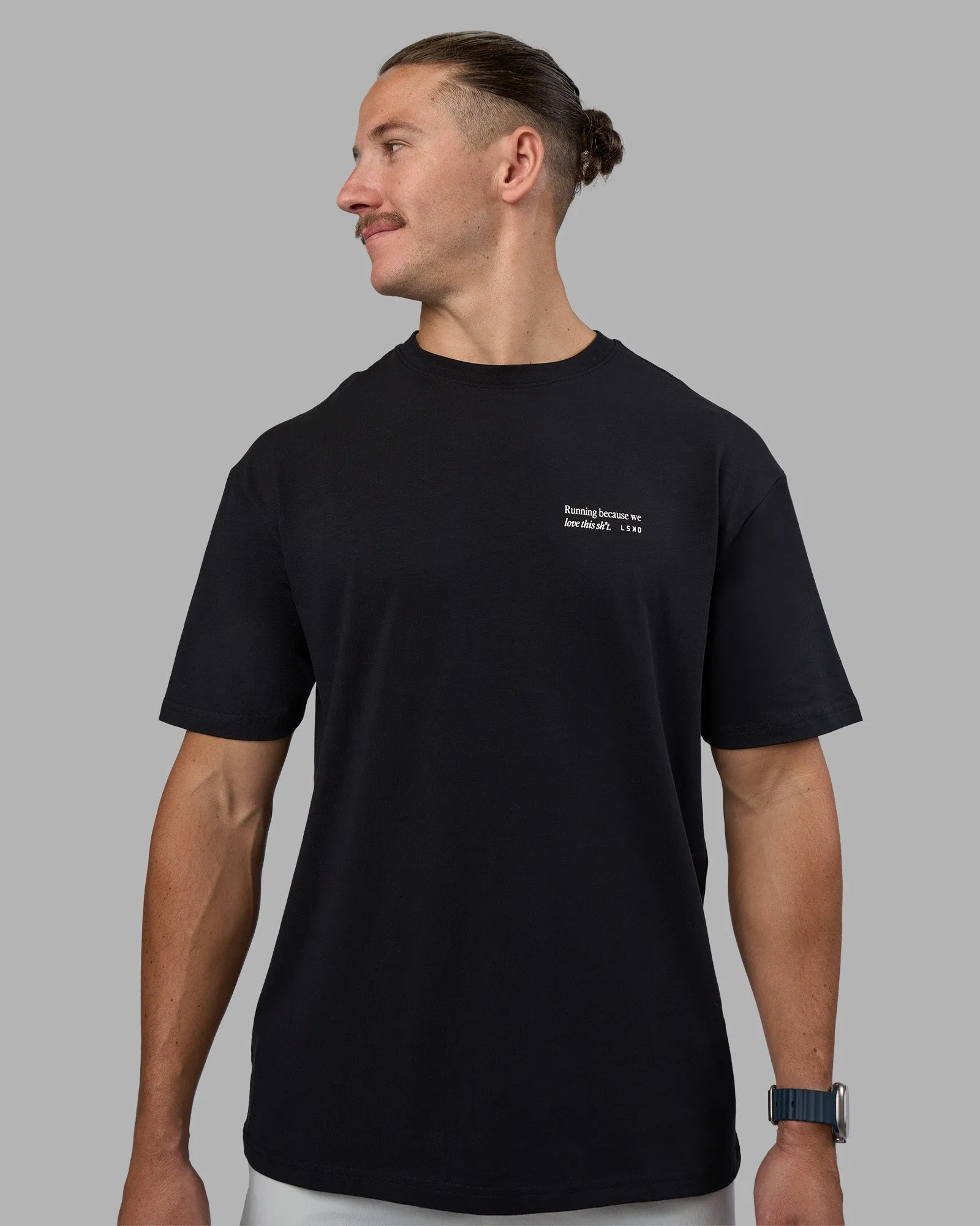 Today's Run FLXCotton Oversized Tee - Black-White sold by LSKD product image thumbnail 4