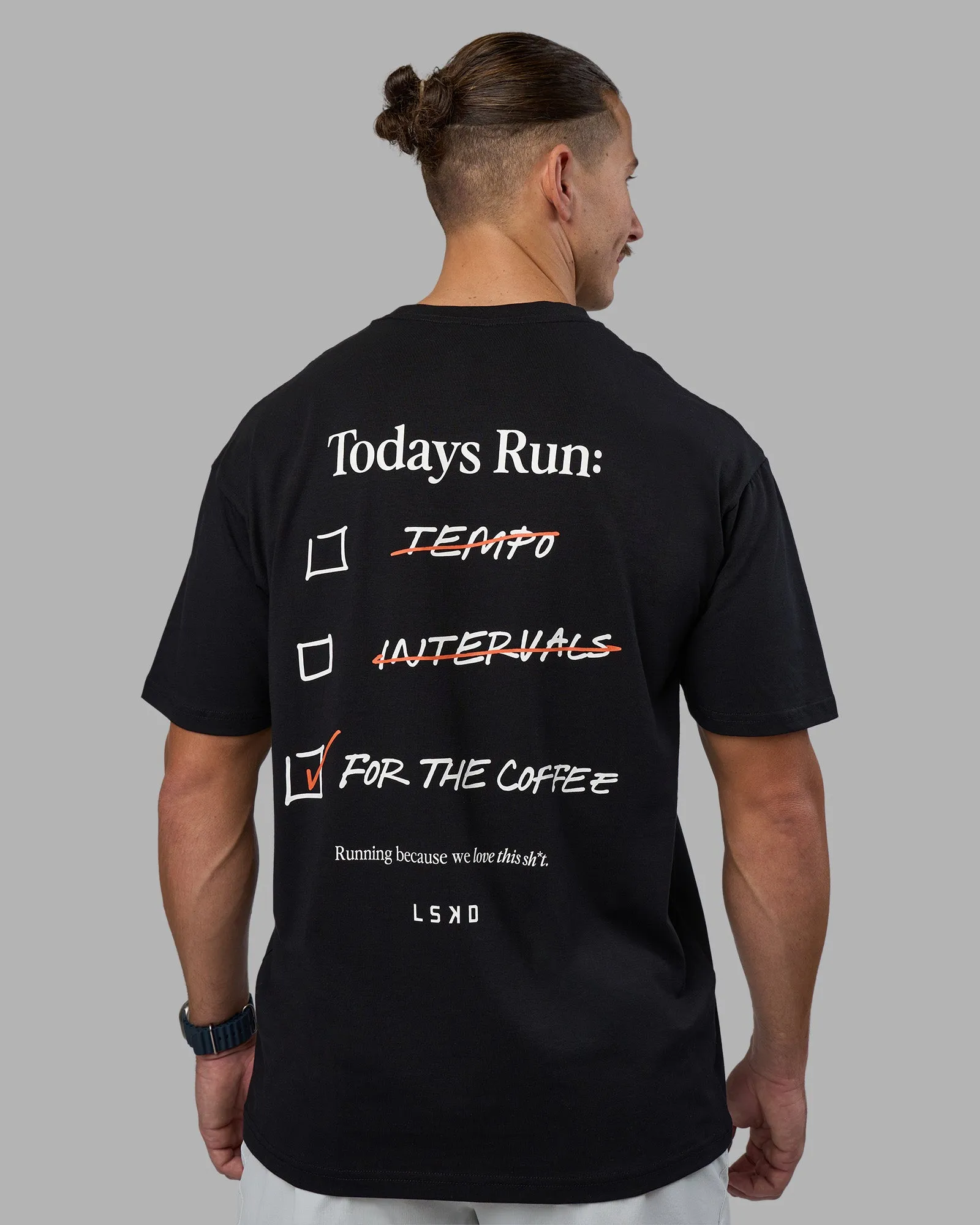 Today's Run FLXCotton Oversized Tee - Black-White sold by LSKD product image thumbnail 5