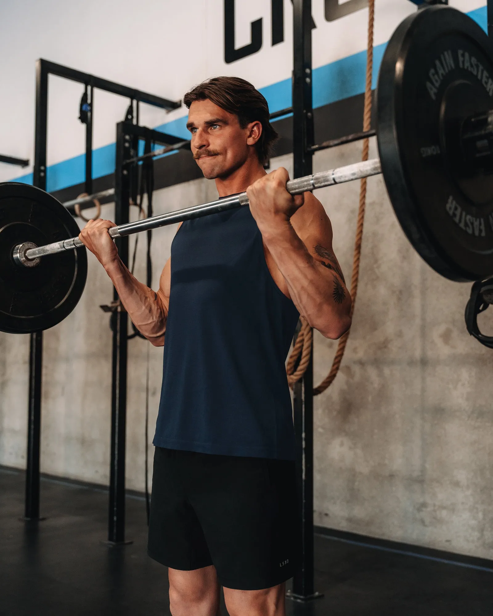 AeroFLX+ Seamless Muscle Tank - Navy/Navy sold by LSKD product image thumbnail 5