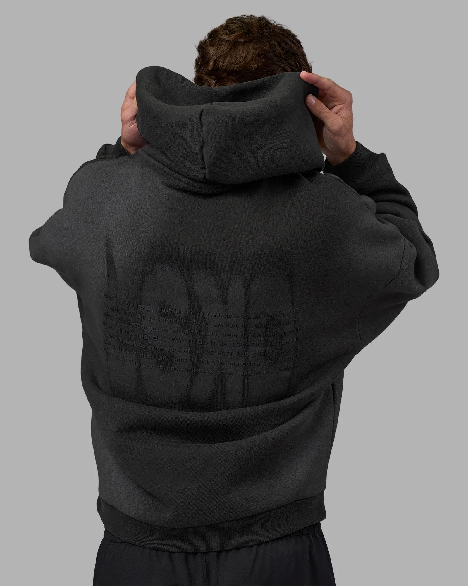 Memory In Motion Ultra Heavyweight Washed Hoodie - Charcoal Washed sold by LSKD product image thumbnail 2