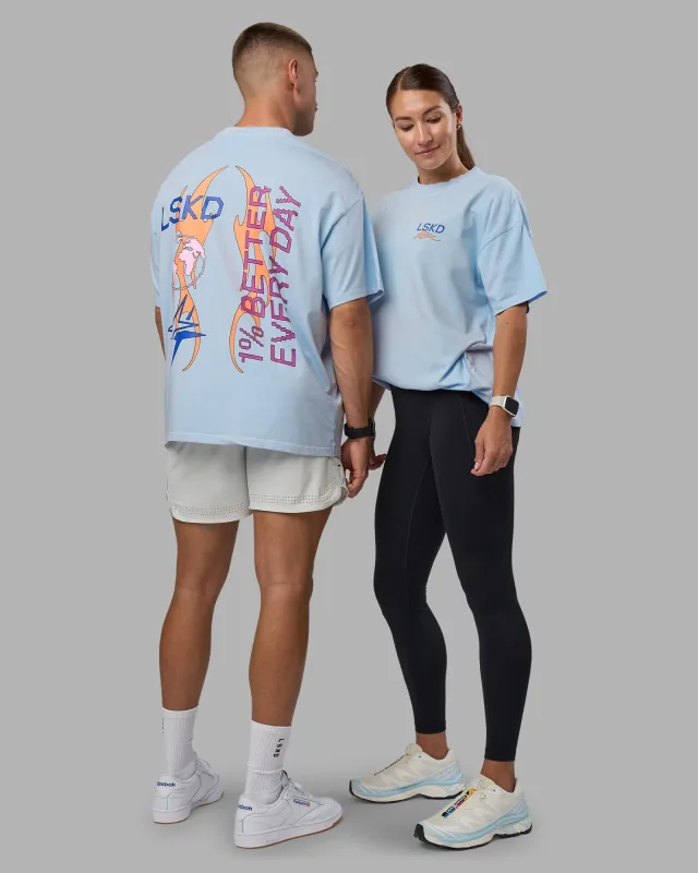 Digital World Heavyweight FLXCotton Oversized Tee - Open Air-Cantaloupe sold by LSKD