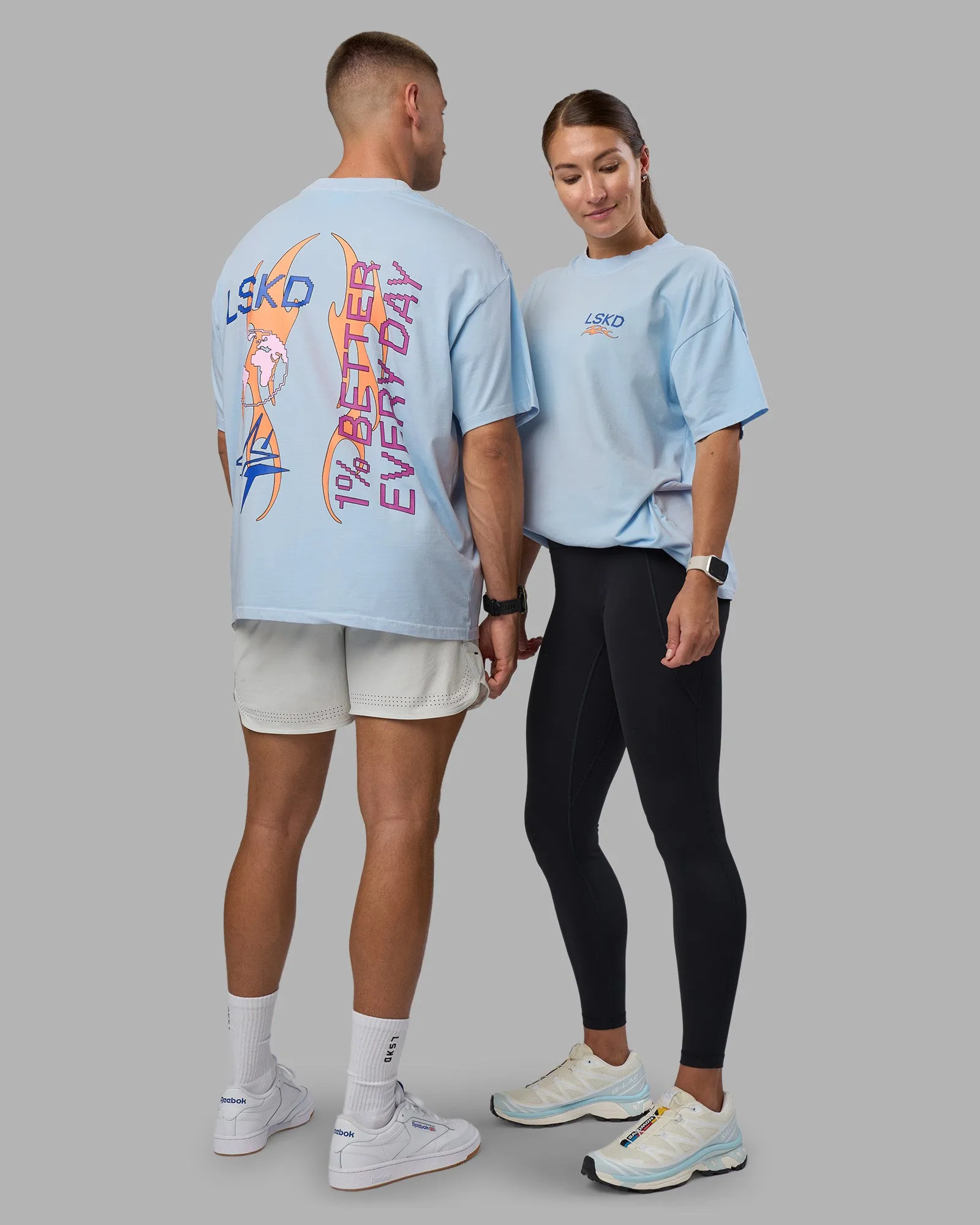 Digital World Heavyweight FLXCotton Oversized Tee - Open Air-Cantaloupe sold by LSKD