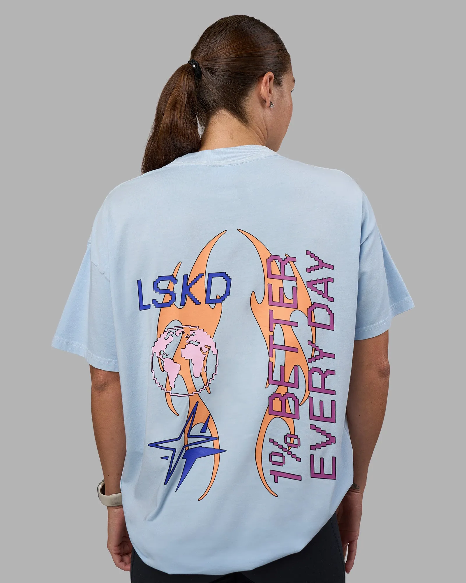 Digital World Heavyweight FLXCotton Oversized Tee - Open Air-Cantaloupe sold by LSKD product image thumbnail 2