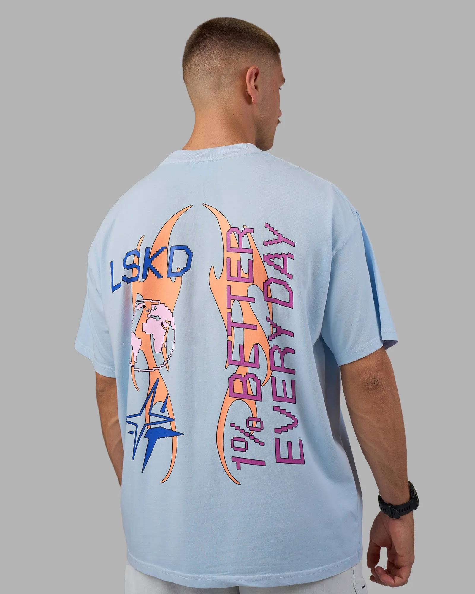 Digital World Heavyweight FLXCotton Oversized Tee - Open Air-Cantaloupe sold by LSKD product image thumbnail 5