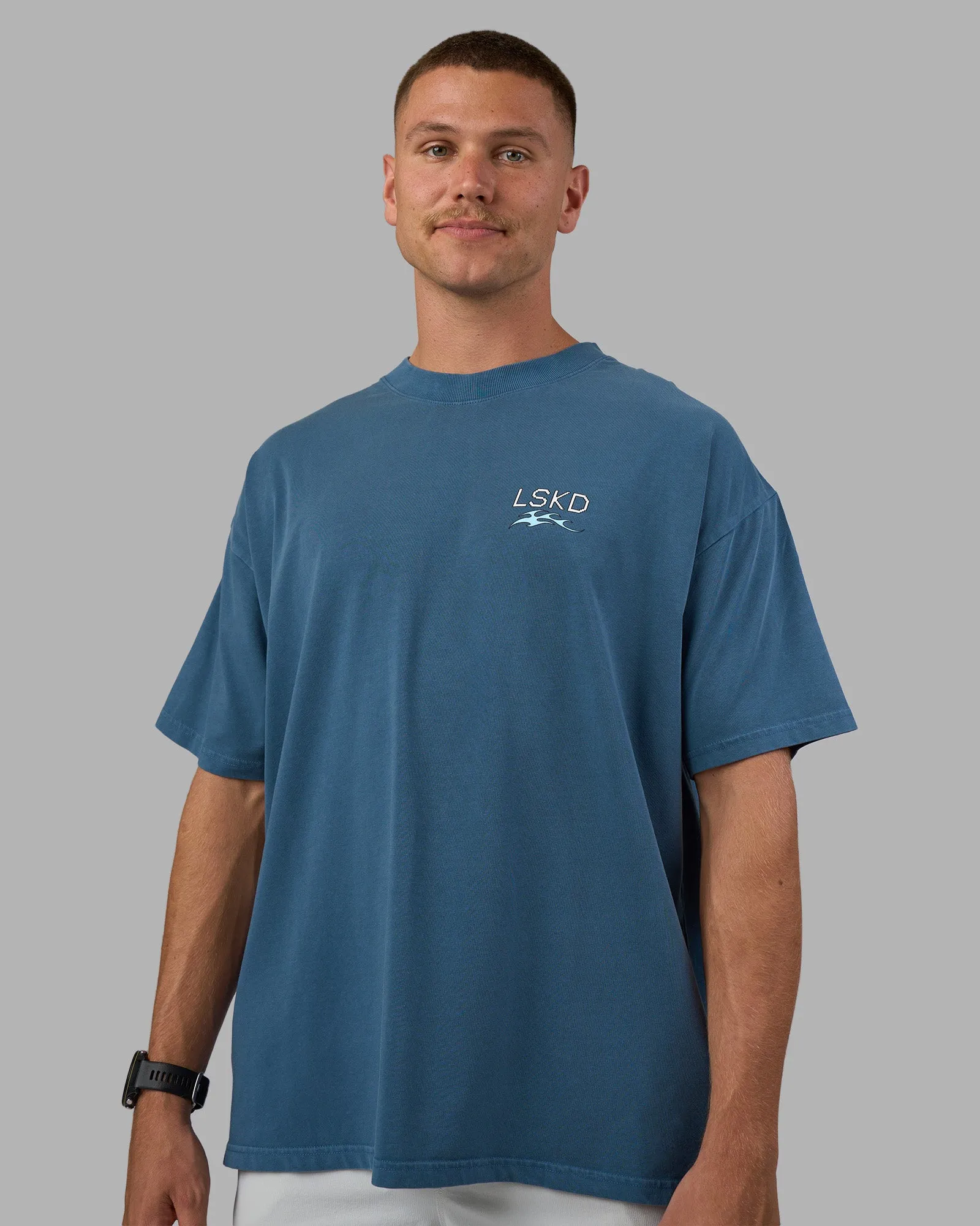 Digital World Heavyweight FLXCotton Oversized Tee - Night Sea-Open Air sold by LSKD product image thumbnail 3