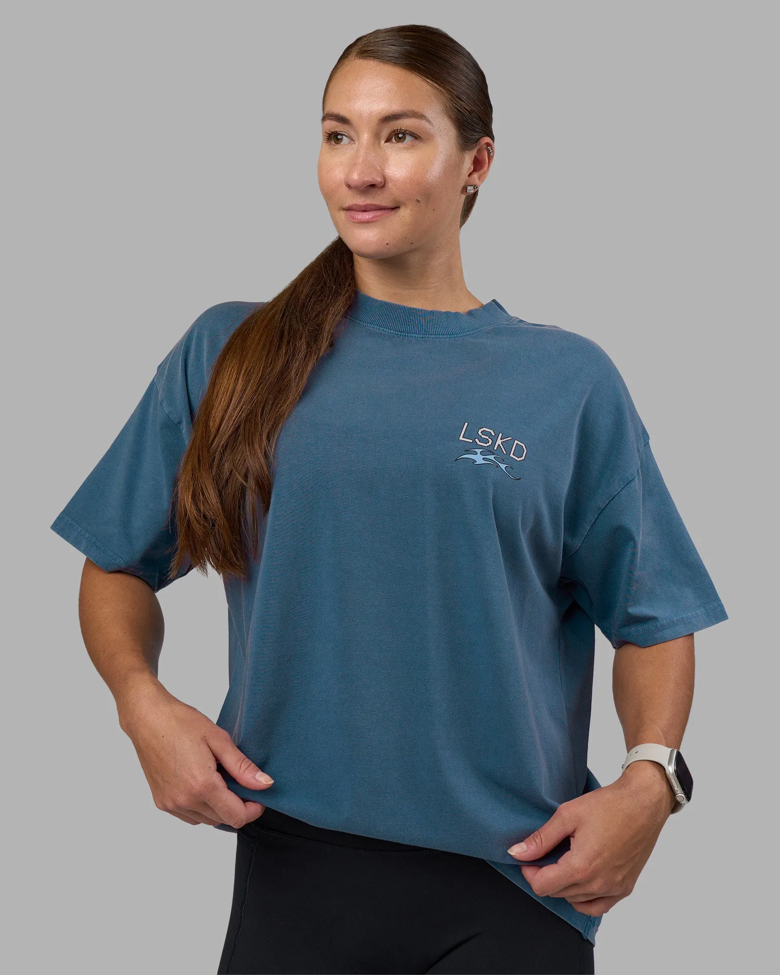 Digital World Heavyweight FLXCotton Oversized Tee - Night Sea-Open Air sold by LSKD product image thumbnail 5