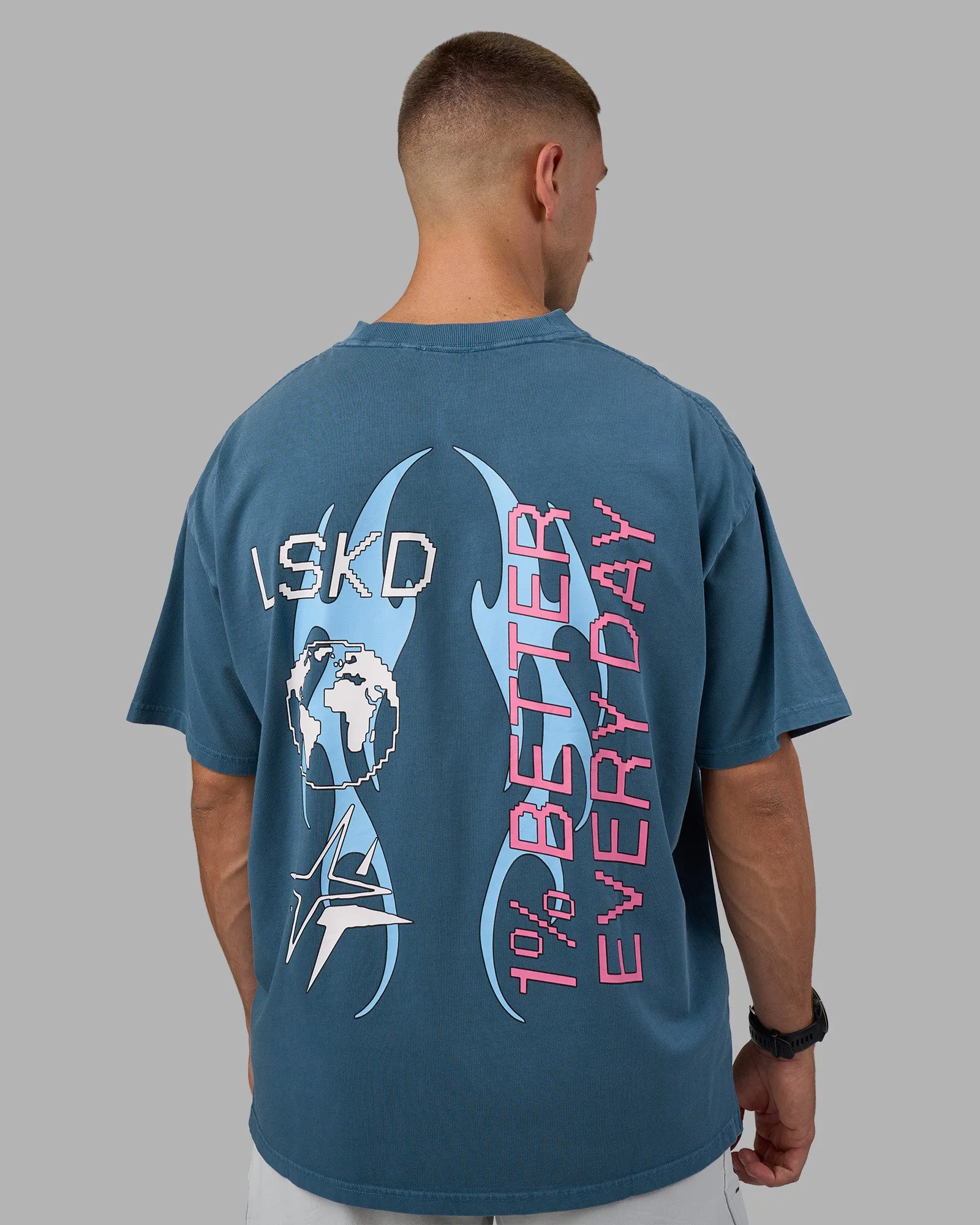 Digital World Heavyweight FLXCotton Oversized Tee - Night Sea-Open Air sold by LSKD product image thumbnail 2