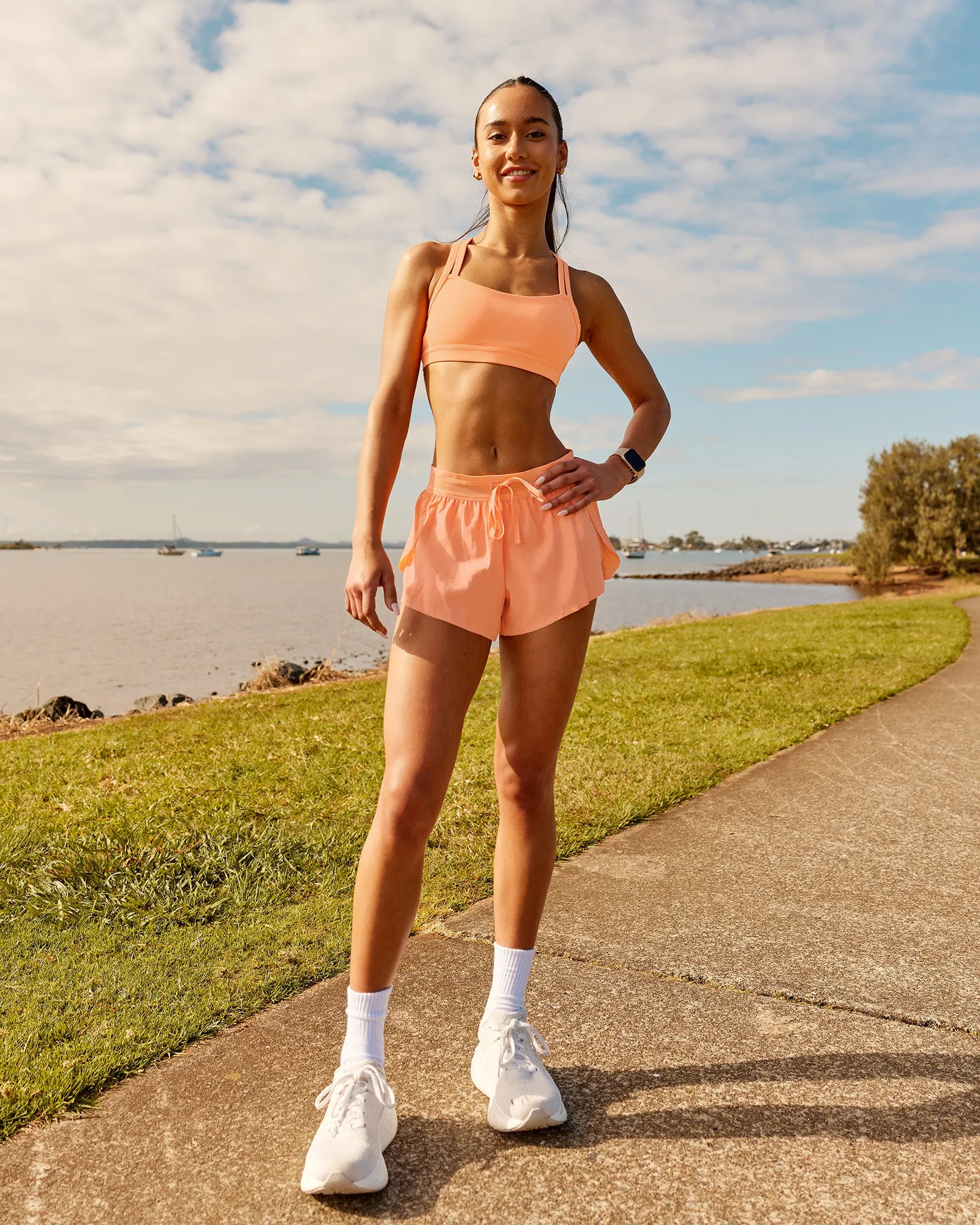 Velocity Sports Bra - Cantaloupe sold by LSKD product image thumbnail 3