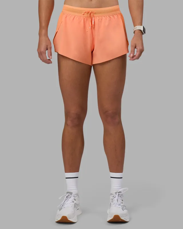 Accelerate 3" Running Short - Cantaloupe sold by LSKD