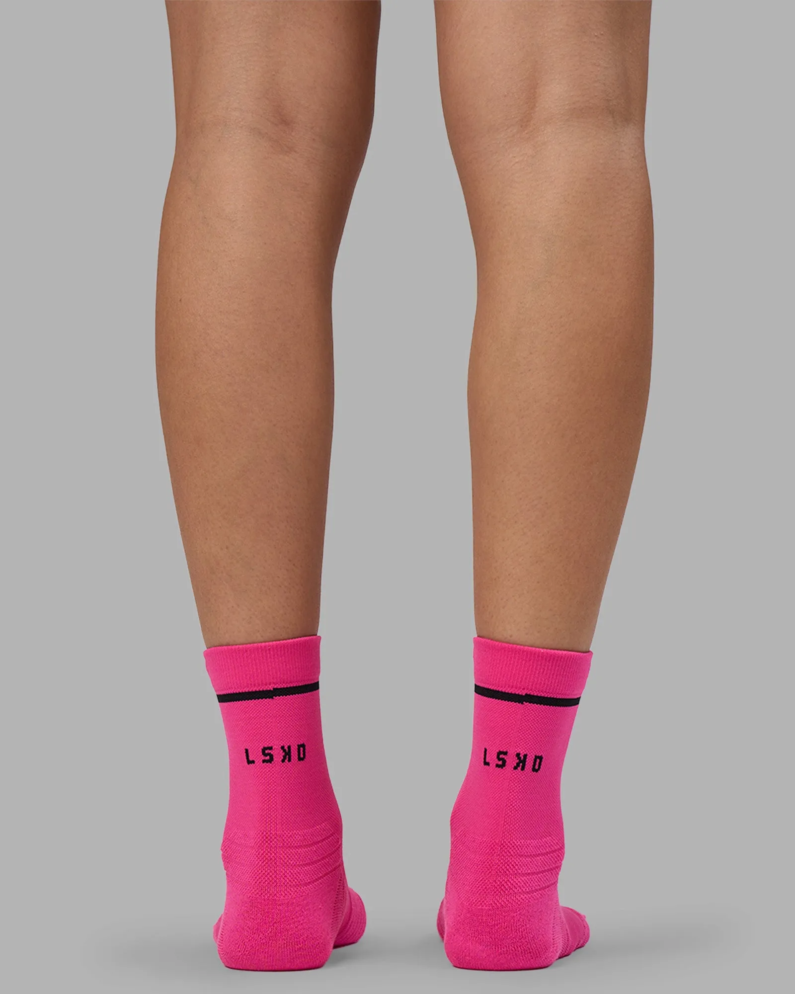 Fast Performance Quarter Socks - Ultra Pink-Black sold by LSKD product image thumbnail 3