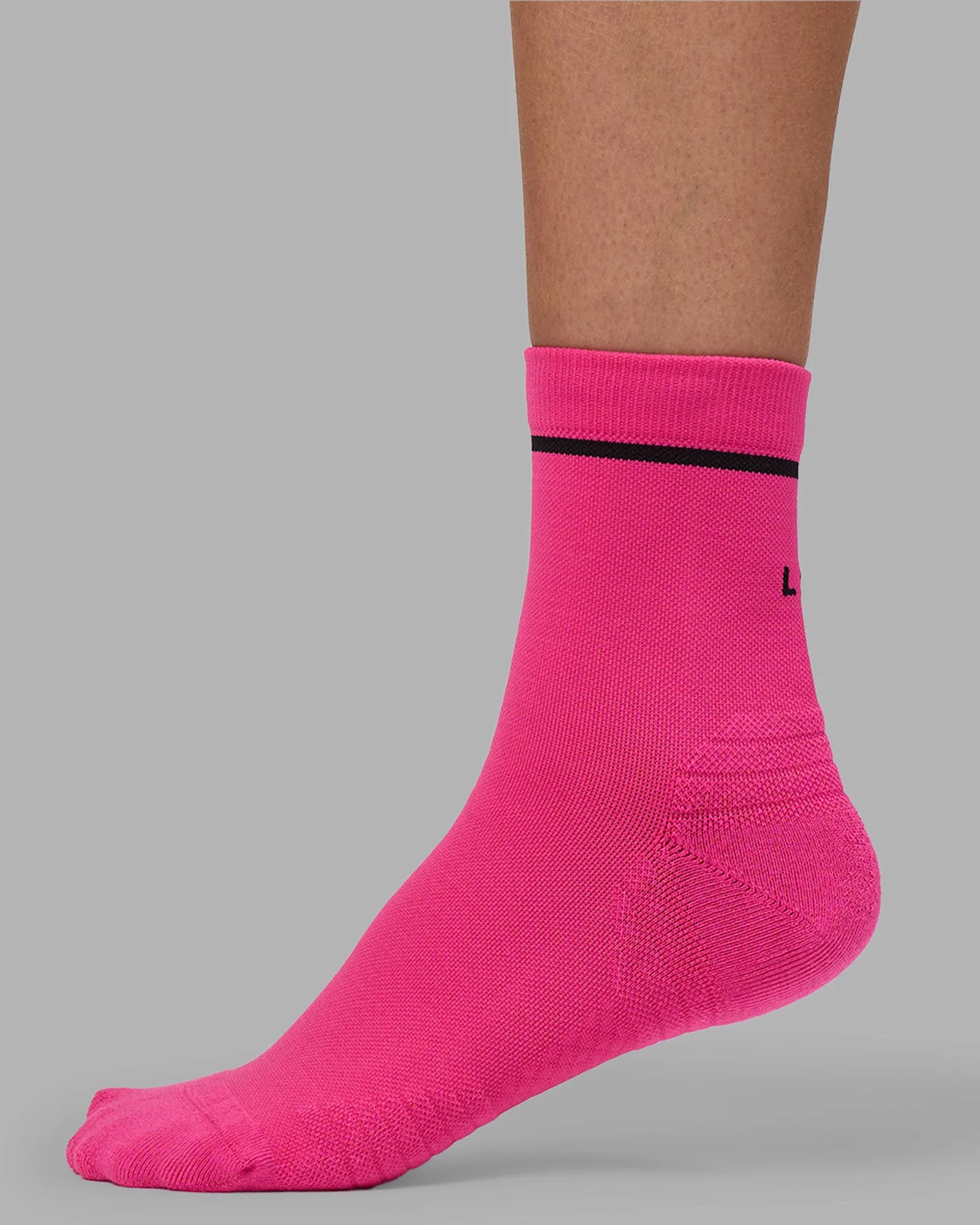 Fast Performance Quarter Socks - Ultra Pink-Black sold by LSKD product image thumbnail 2