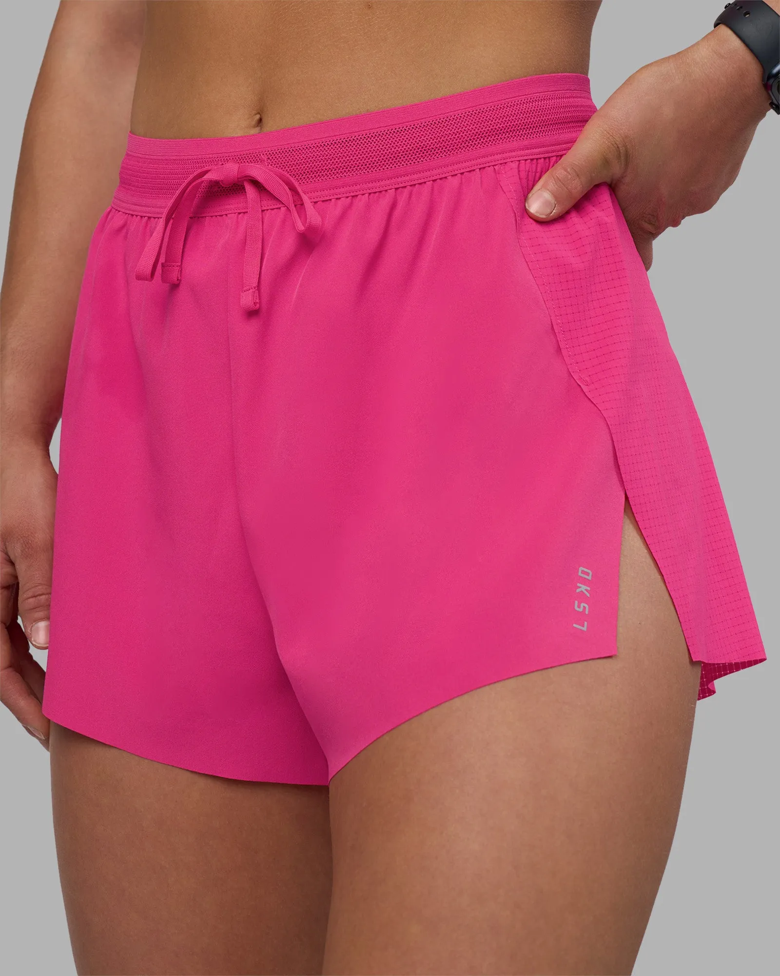 Accelerate 3" High-Rise Running Short - Ultra Pink sold by LSKD