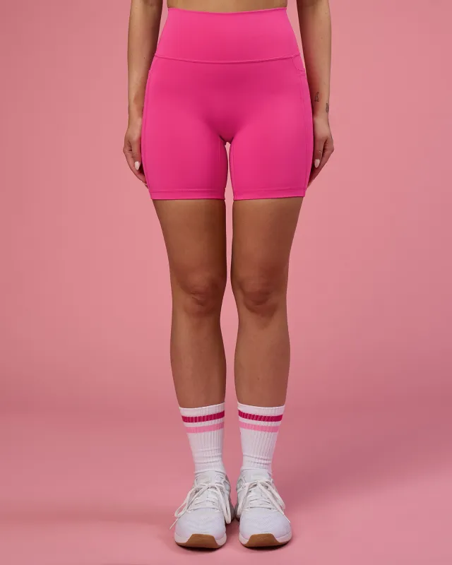 Fusion Ultra High-Rise 6" Short Pockets - Ultra Pink sold by LSKD