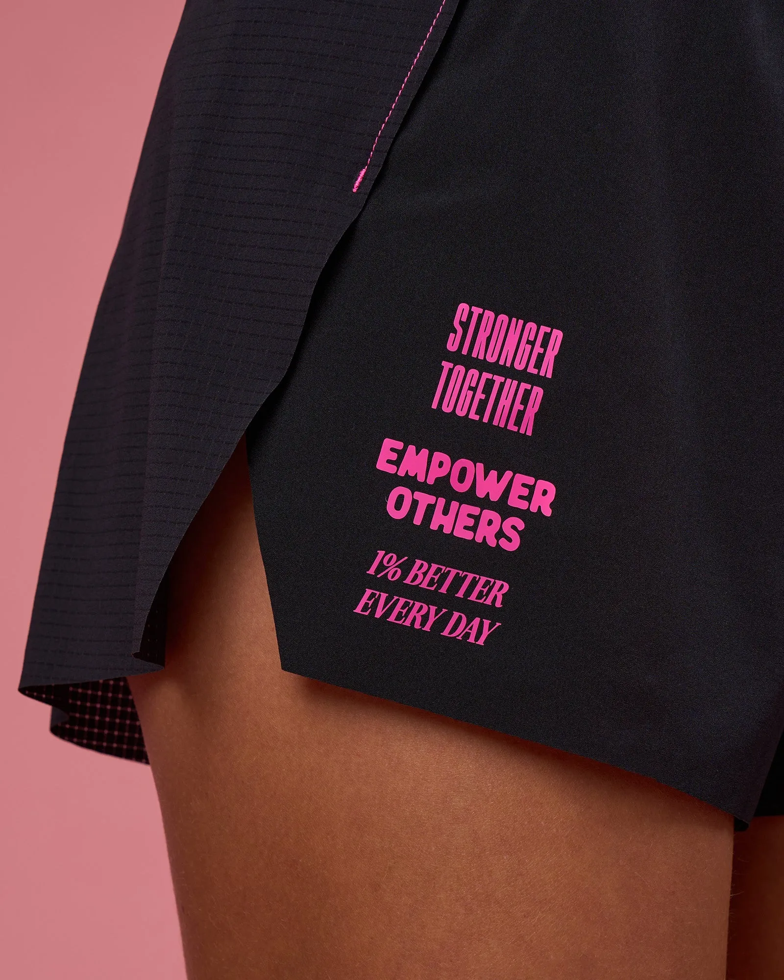 Accelerate 3" High-Rise Running Short - Black-Ultra Pink sold by LSKD product image thumbnail 2