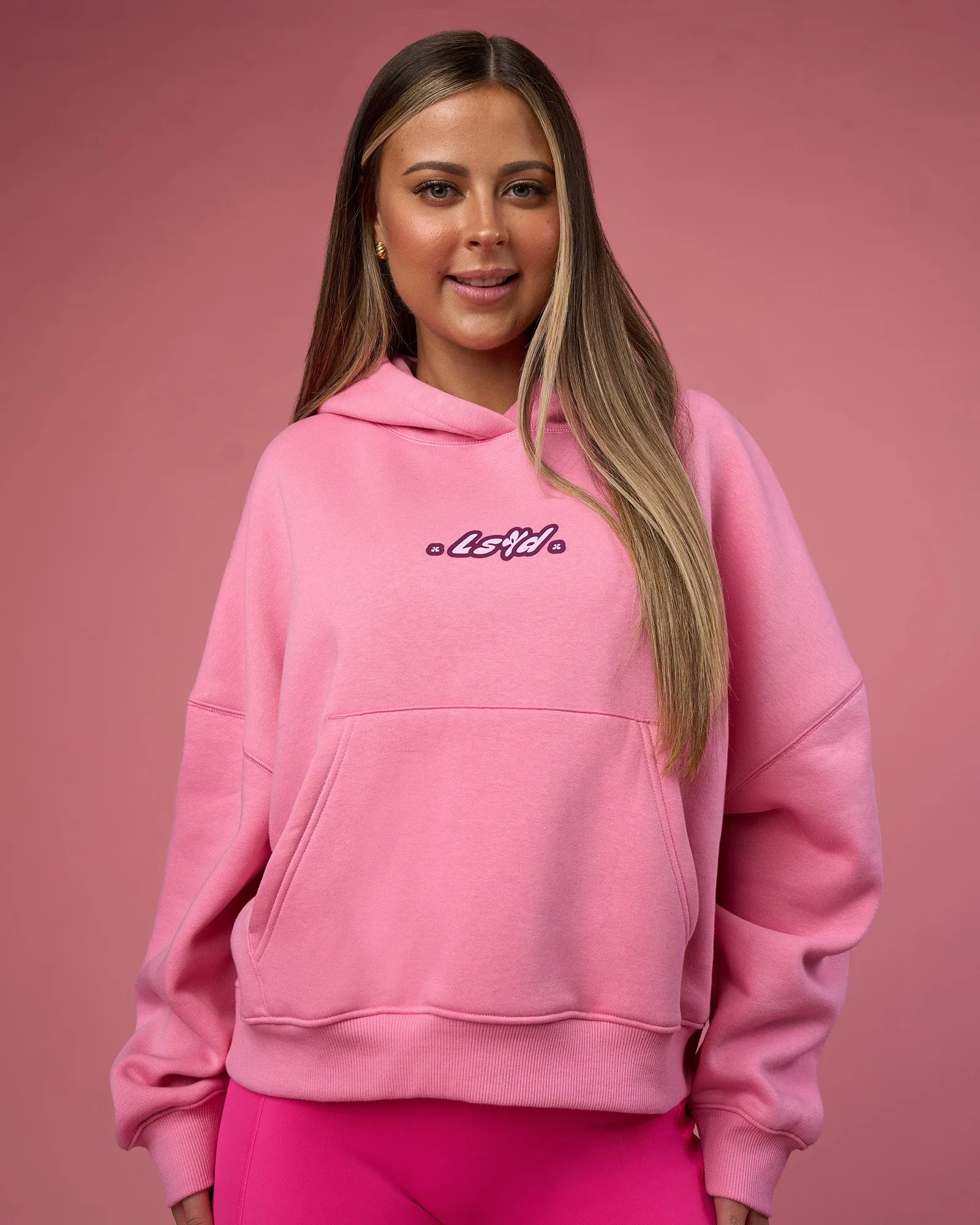 We Rise Post Train Cropped Hoodie - Candy Pink-Plum Caspia sold by LSKD