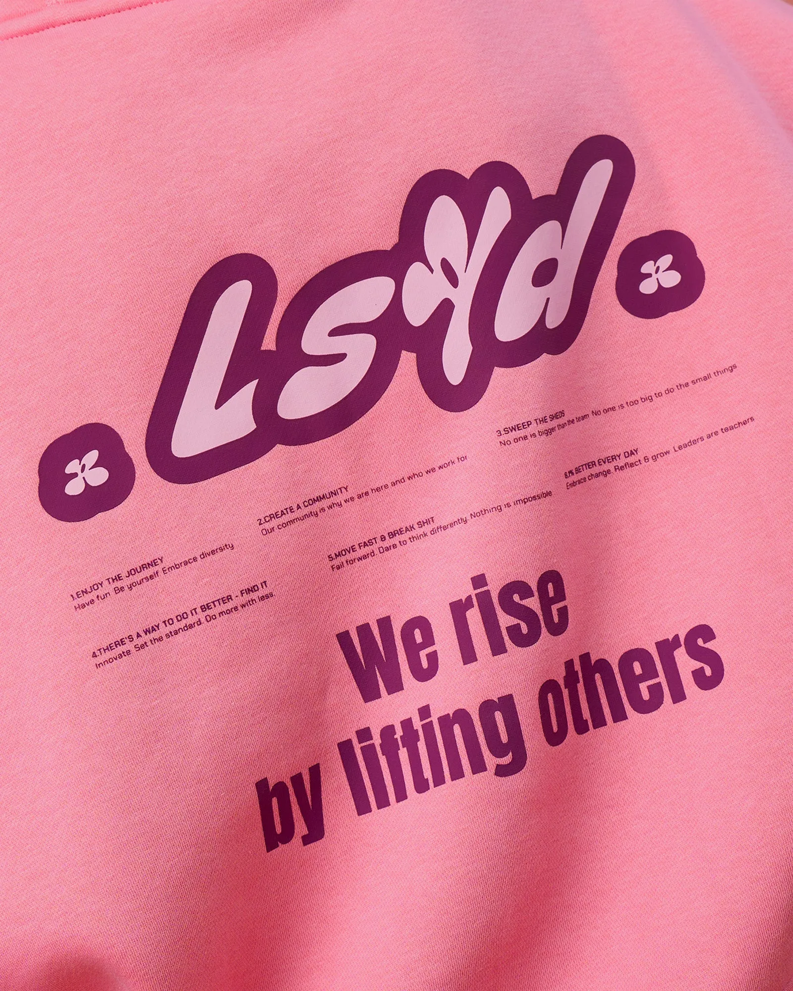We Rise Post Train Cropped Hoodie - Candy Pink-Plum Caspia sold by LSKD product image thumbnail 3