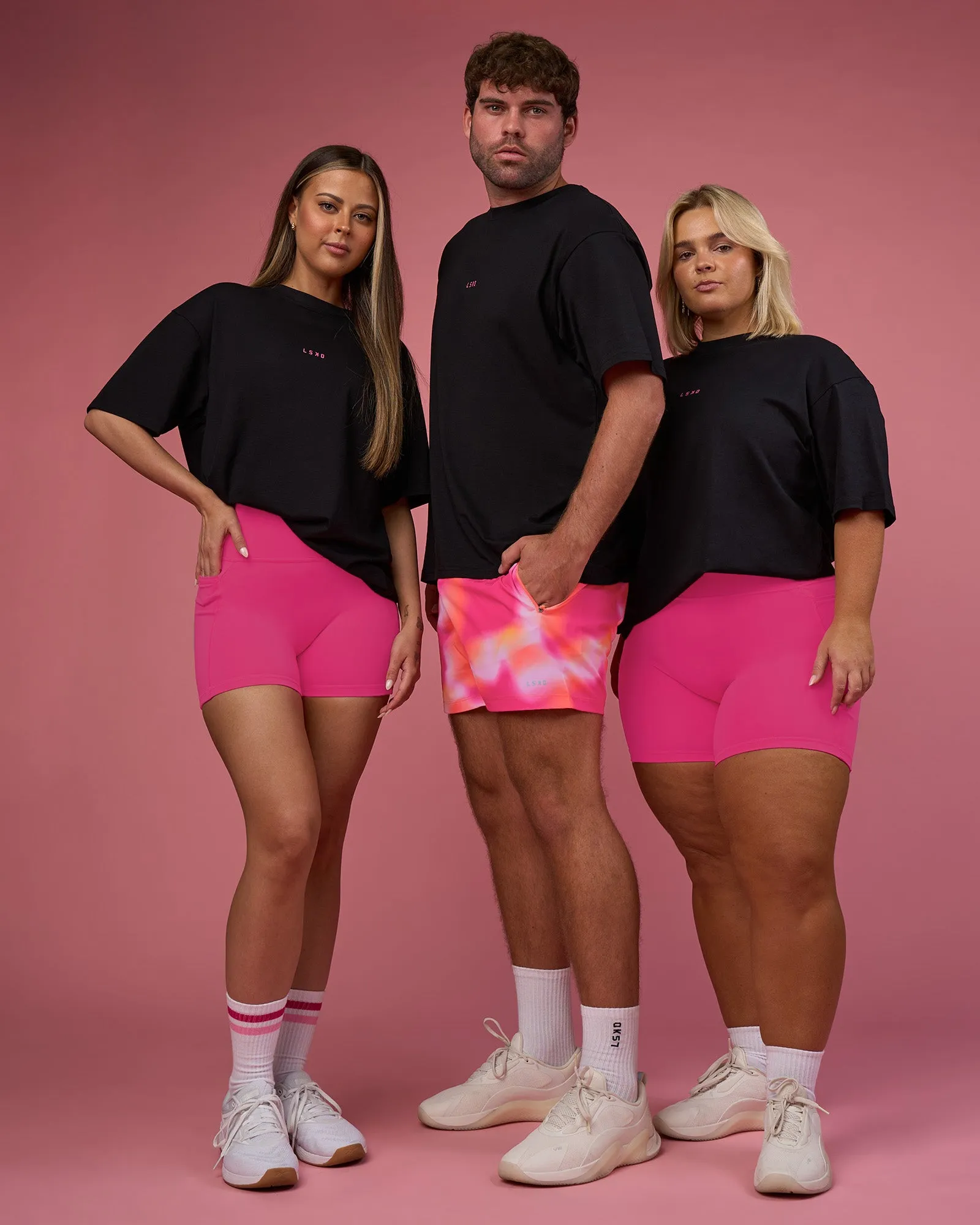 BCAM FLXCotton Oversized Tee - Black-Ultra Pink sold by LSKD product image thumbnail 5