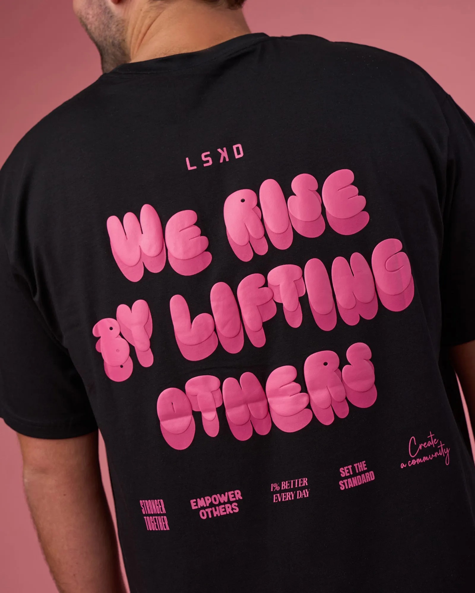 BCAM FLXCotton Oversized Tee - Black-Ultra Pink sold by LSKD product image thumbnail 3