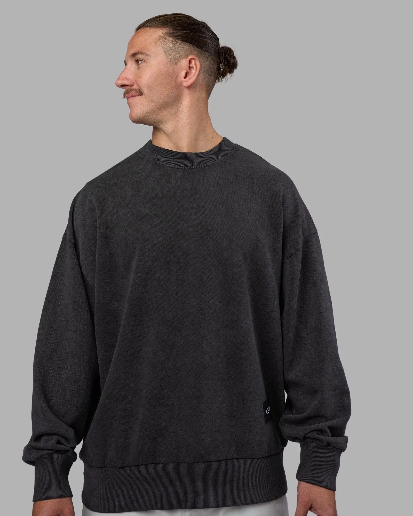 Segmented Oversized Sweater - Black Washed sold by LSKD product image thumbnail 3