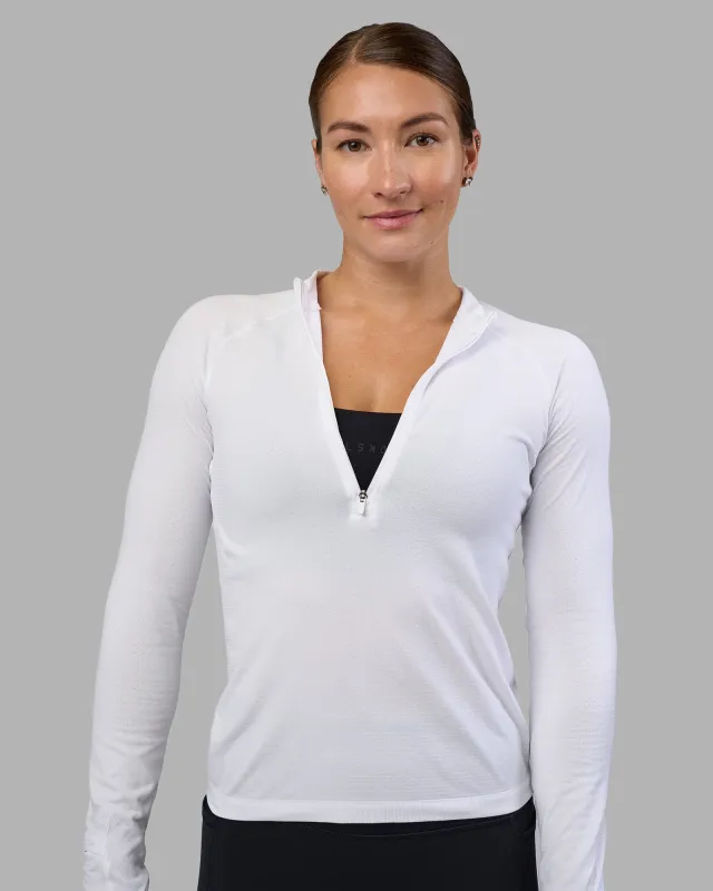 AeroFLX+ Long Sleeve Half Zip - White/White sold by LSKD