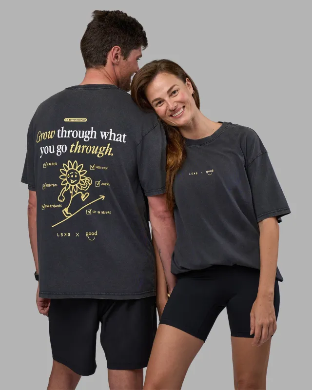 Good Human Factory Vol 2 FLXCotton Oversize Tee - Black Washed sold by LSKD