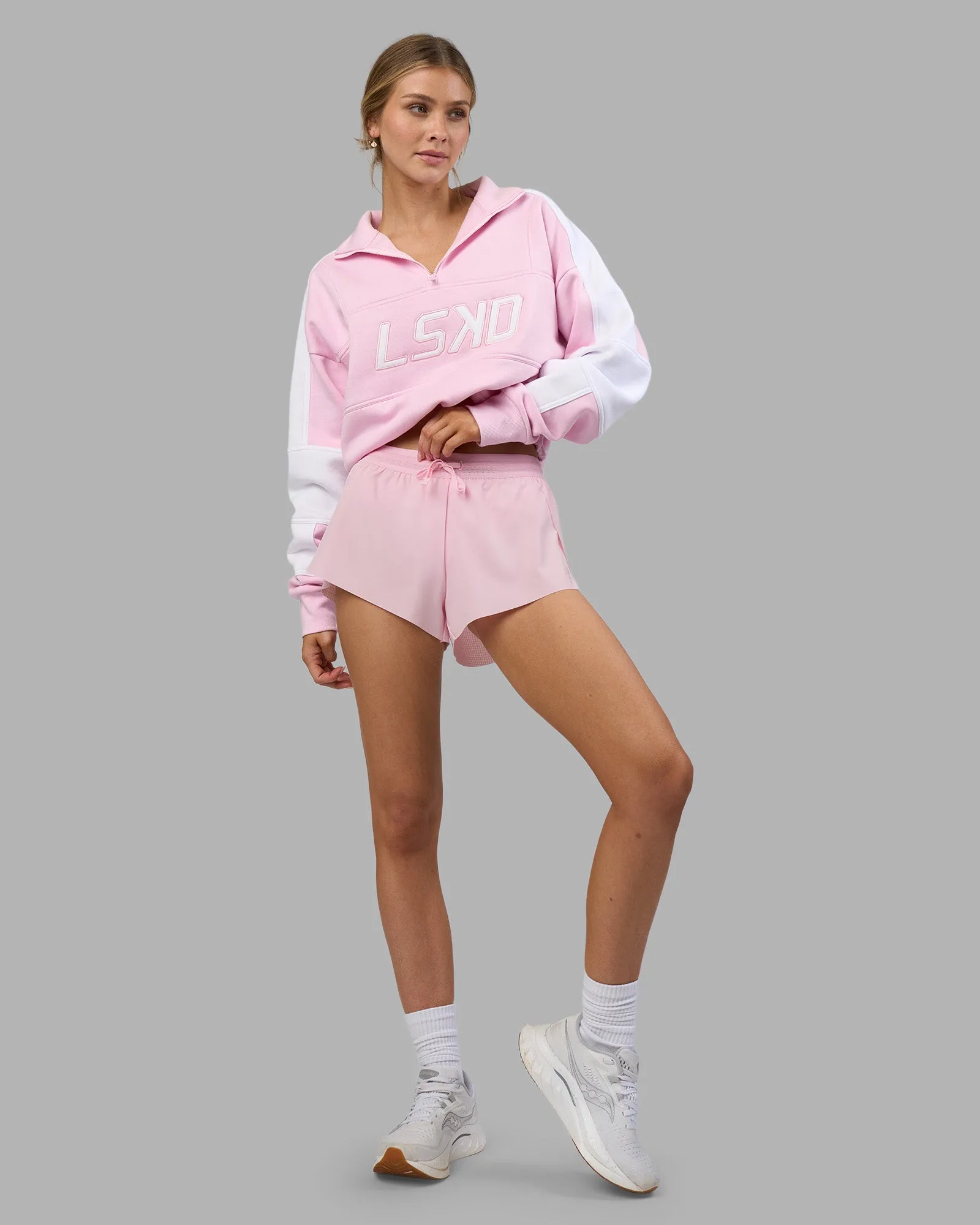 Accelerate 3" Mid-Rise Running Short - Marshmallow-Candy Pink sold by LSKD product image thumbnail 5