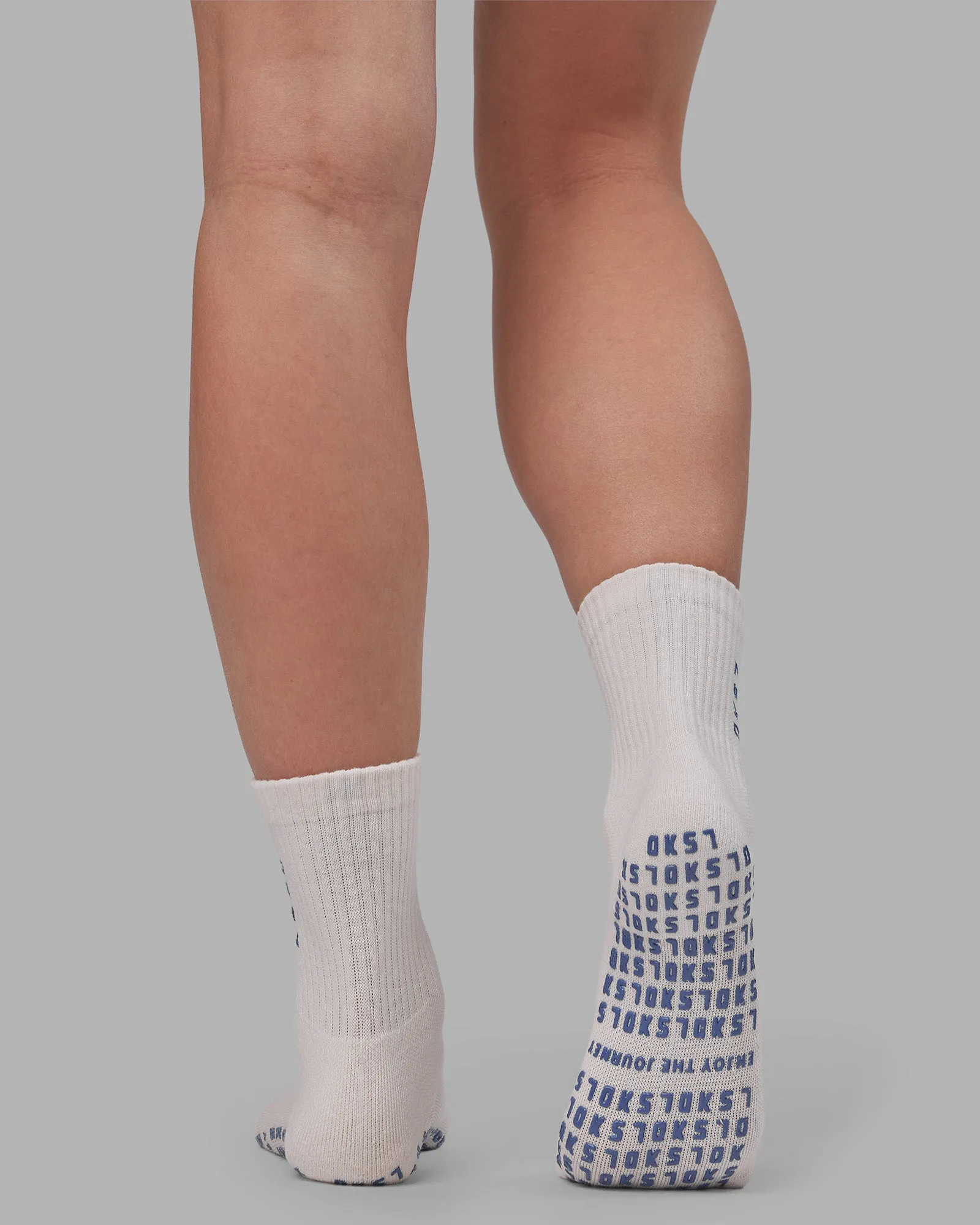 Signal Pilates Crew Grip Socks 2.0 - Off White-Power Cobalt sold by LSKD product image thumbnail 2